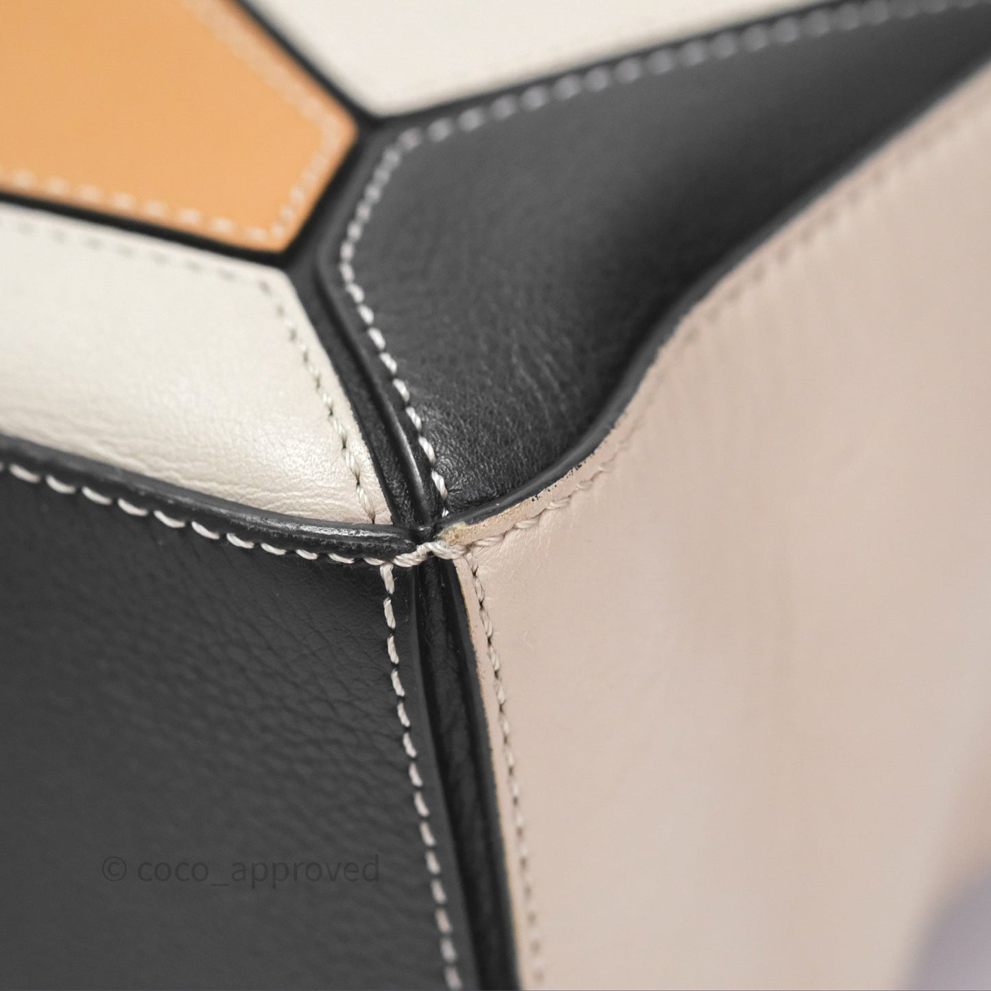 Loewe Small Puzzle Bag Amber/ Light Oat Calfskin Gold Hardware