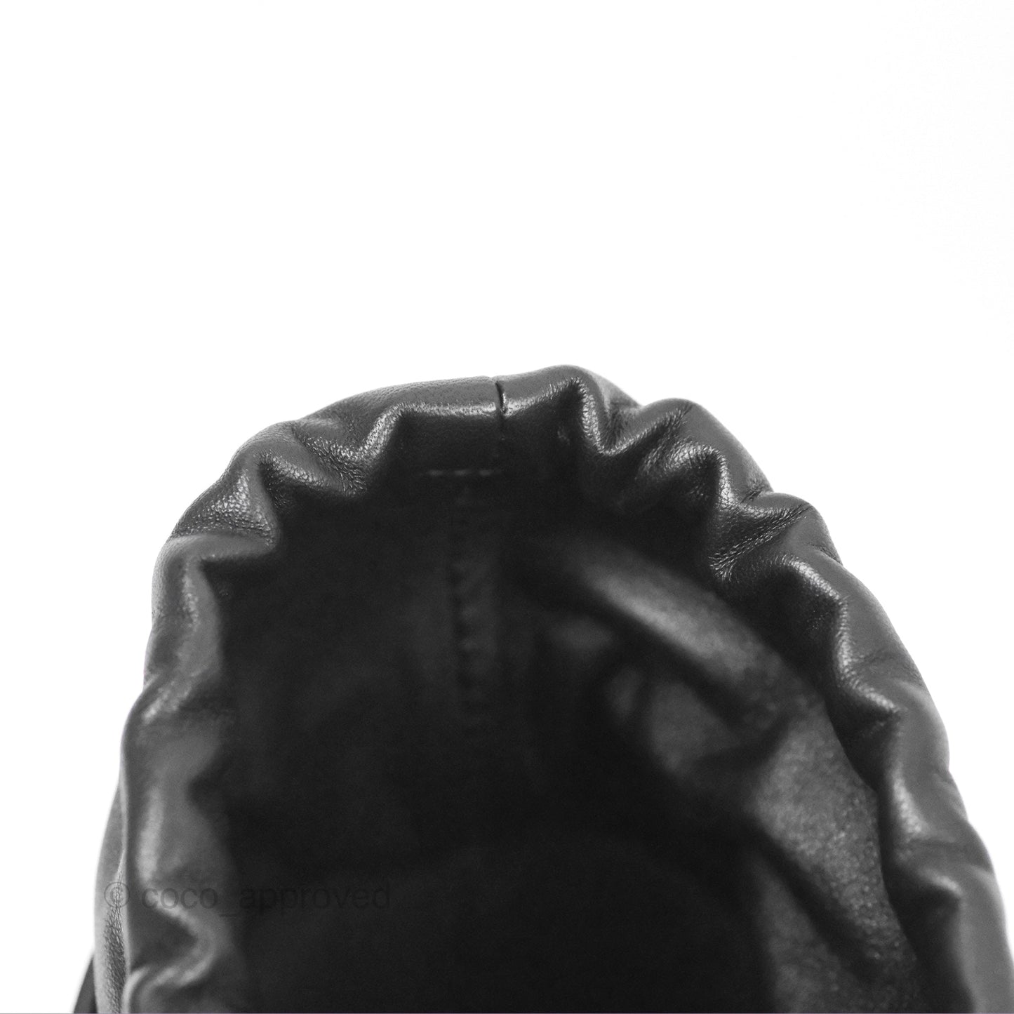Chanel Drawstring Bucket Bag Quilted Black Caviar Aged Gold Hardware