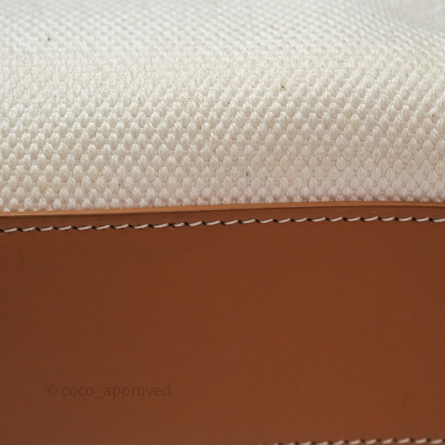 Celine Small Vertical Cabas Tote With Celine Print Natural/ Tan