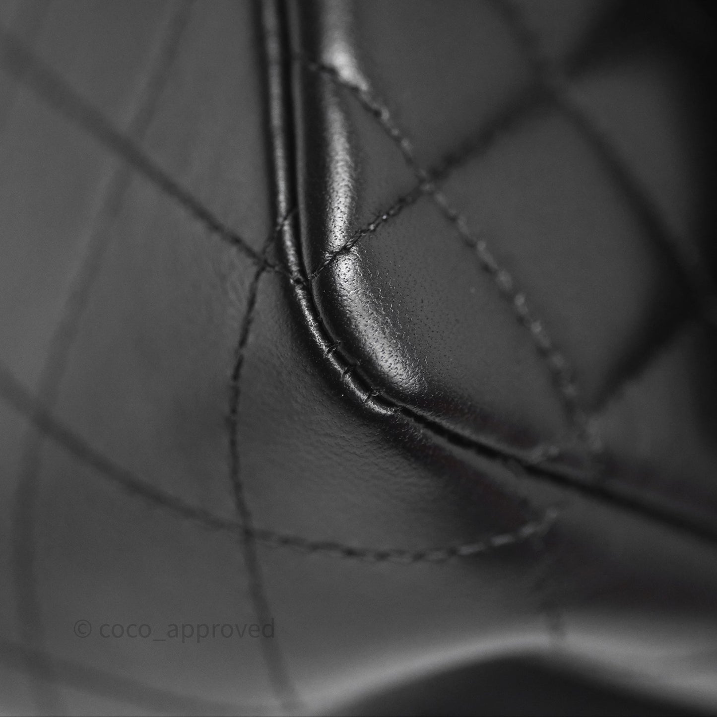 Chanel Mini Square Flap Quilted Black Lambskin Gold Hardware