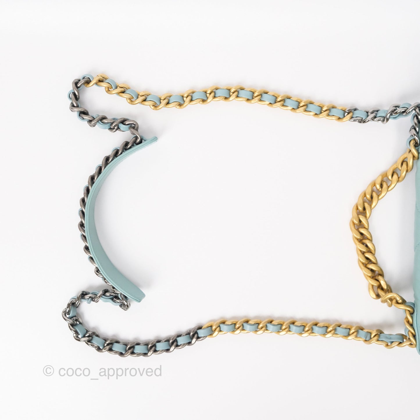 Chanel 19 Small Tiffany Blue Mixed Hardware