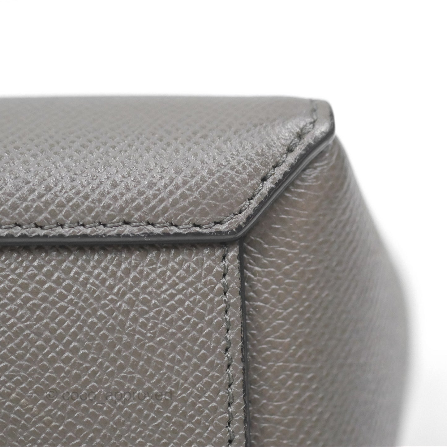Celine Pico Belt Bag Grey Grained Calfskin Gold Hardware