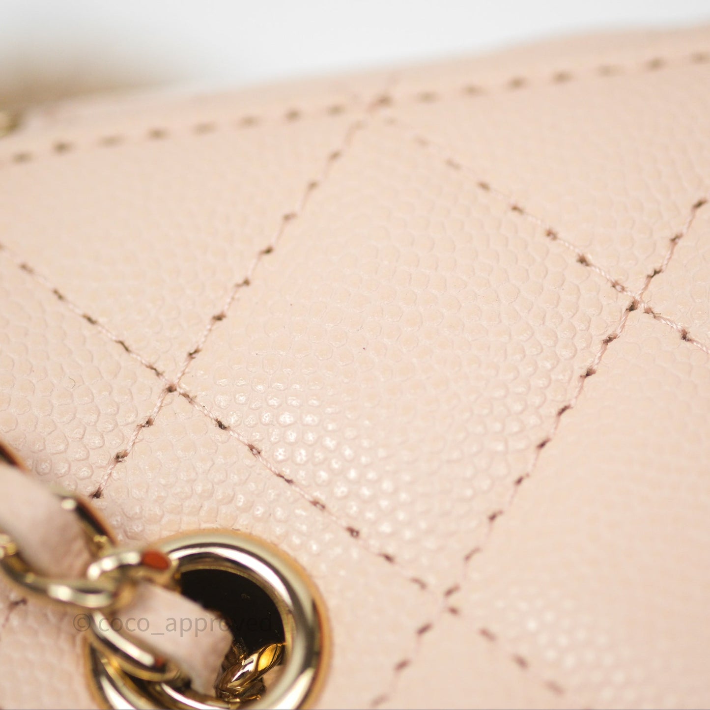 Chanel Vanity with Classic Chain Light Beige Caviar Gold Hardware