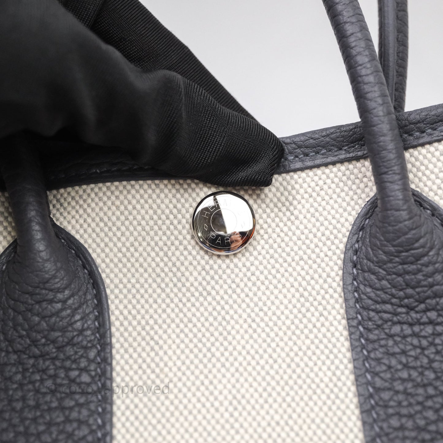 Hermes Mini Garden Party Bleu Glacier/ Ardoise Palladium Hardware