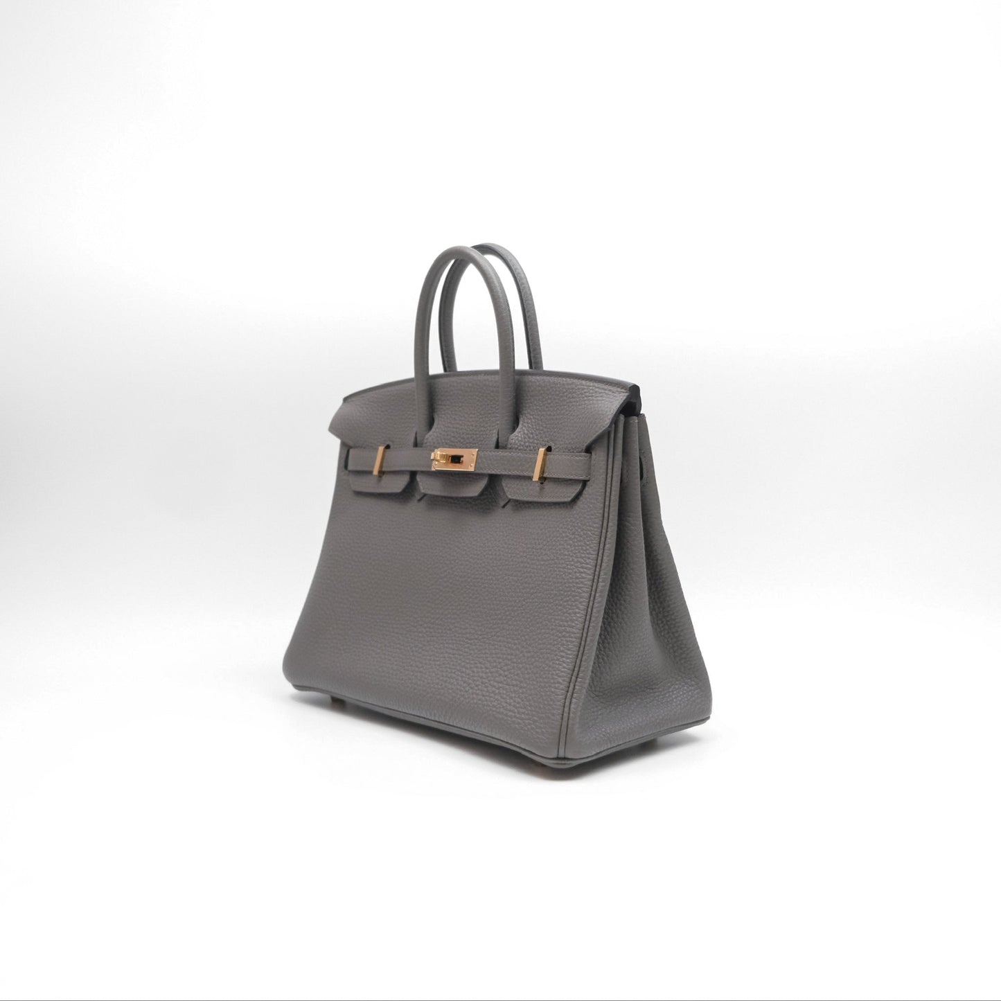 Hermès Birkin 25 Retourne Etain 8F Togo Rose Gold Hardware