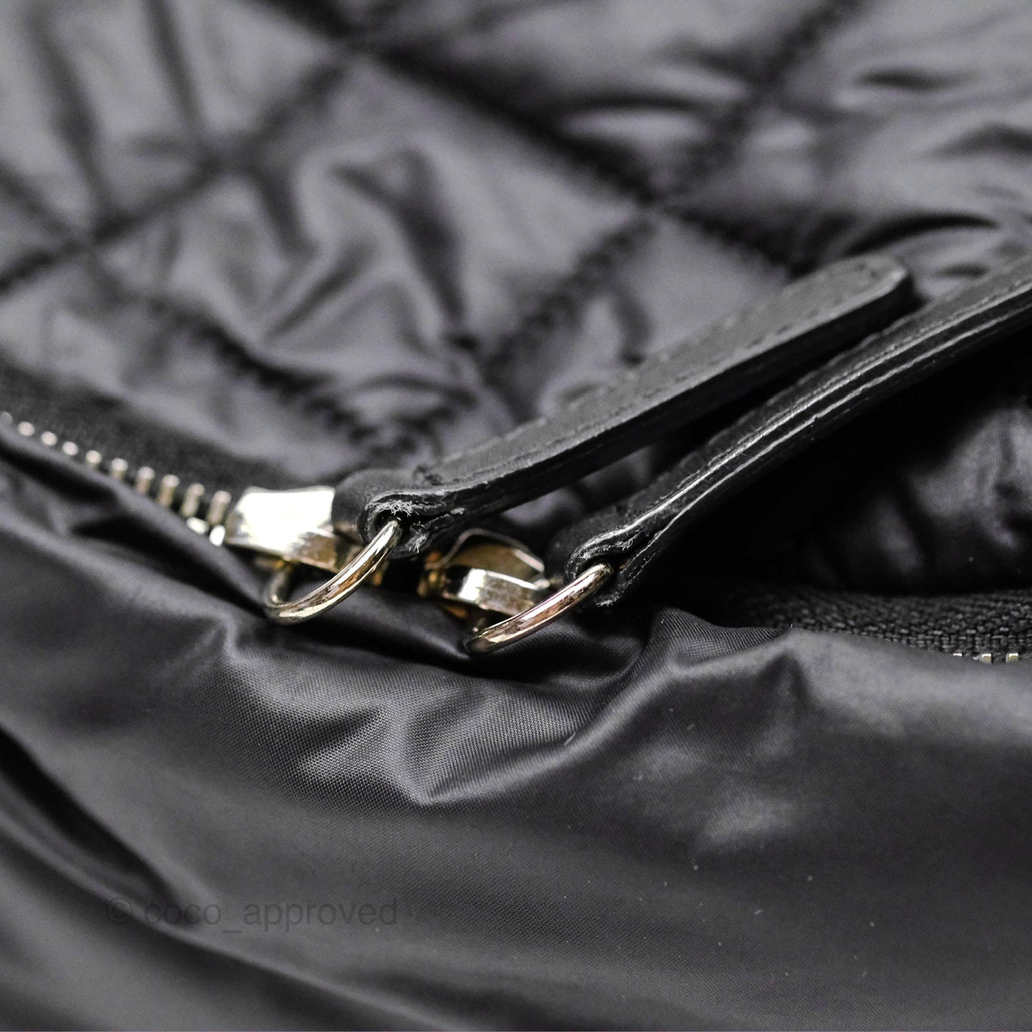 Chanel Coco Cocoon Backpack Black Nylon Silver Hardware