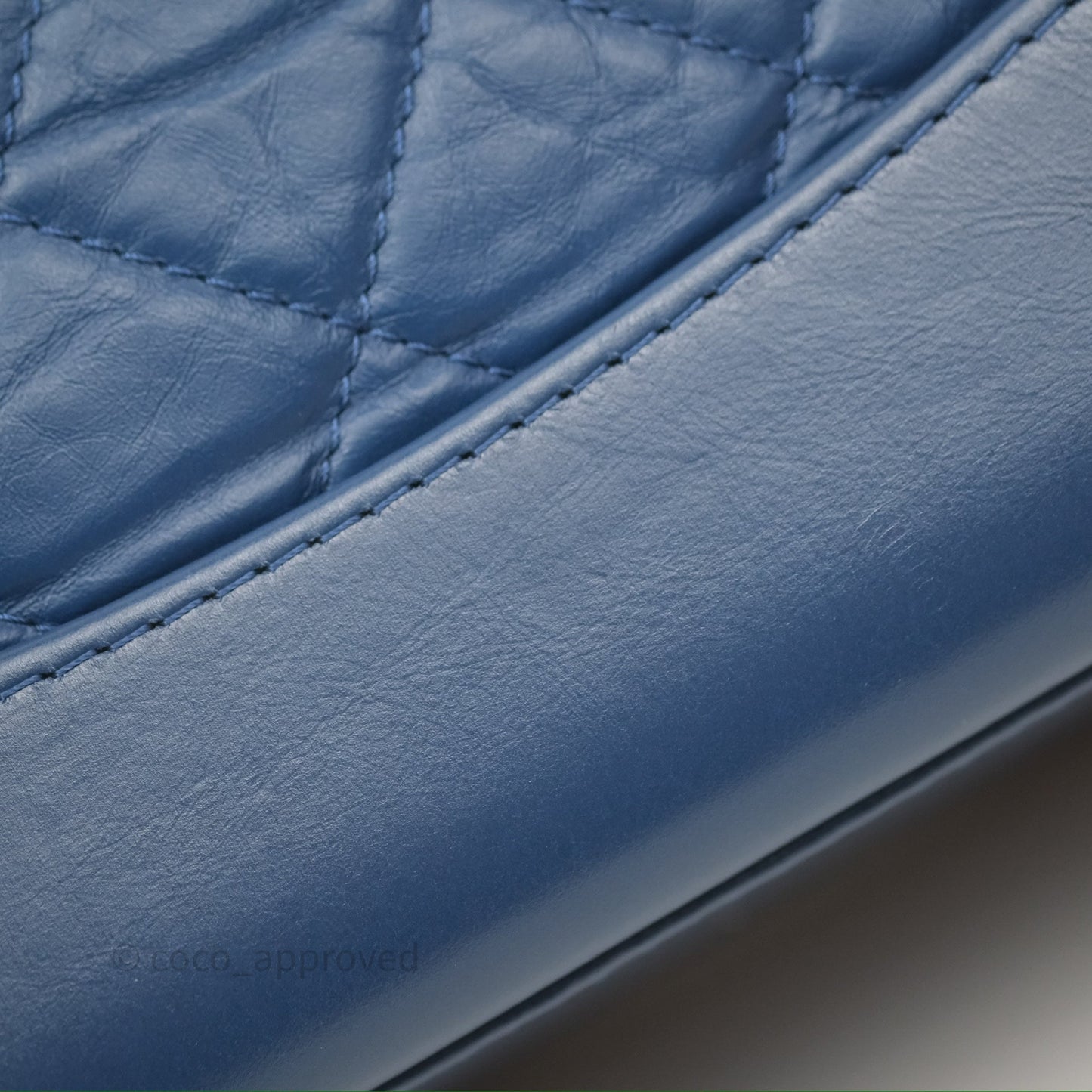 Chanel Small Gabrielle Backpack Blue Aged Calfskin
