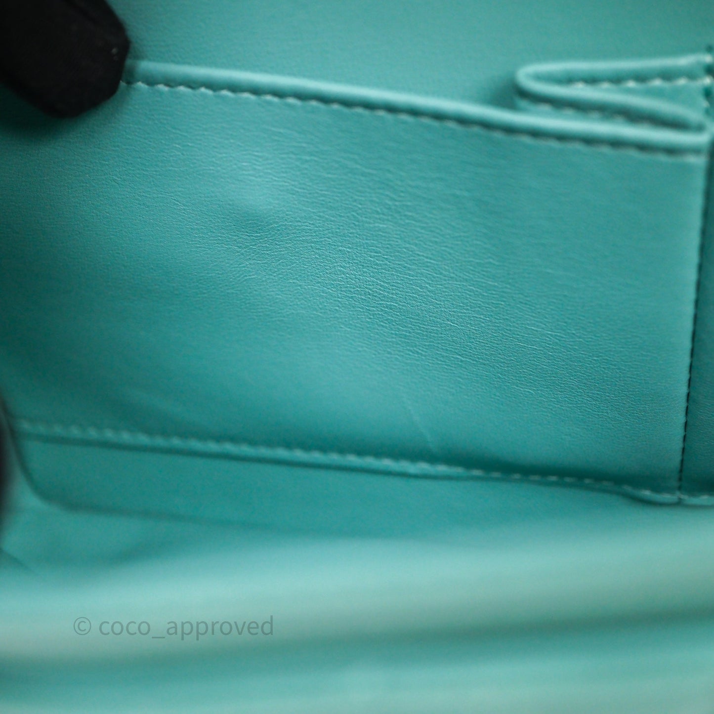 Chanel Classic M/L Medium Flap Quilted Tiffany Green Caviar Gold Hardware