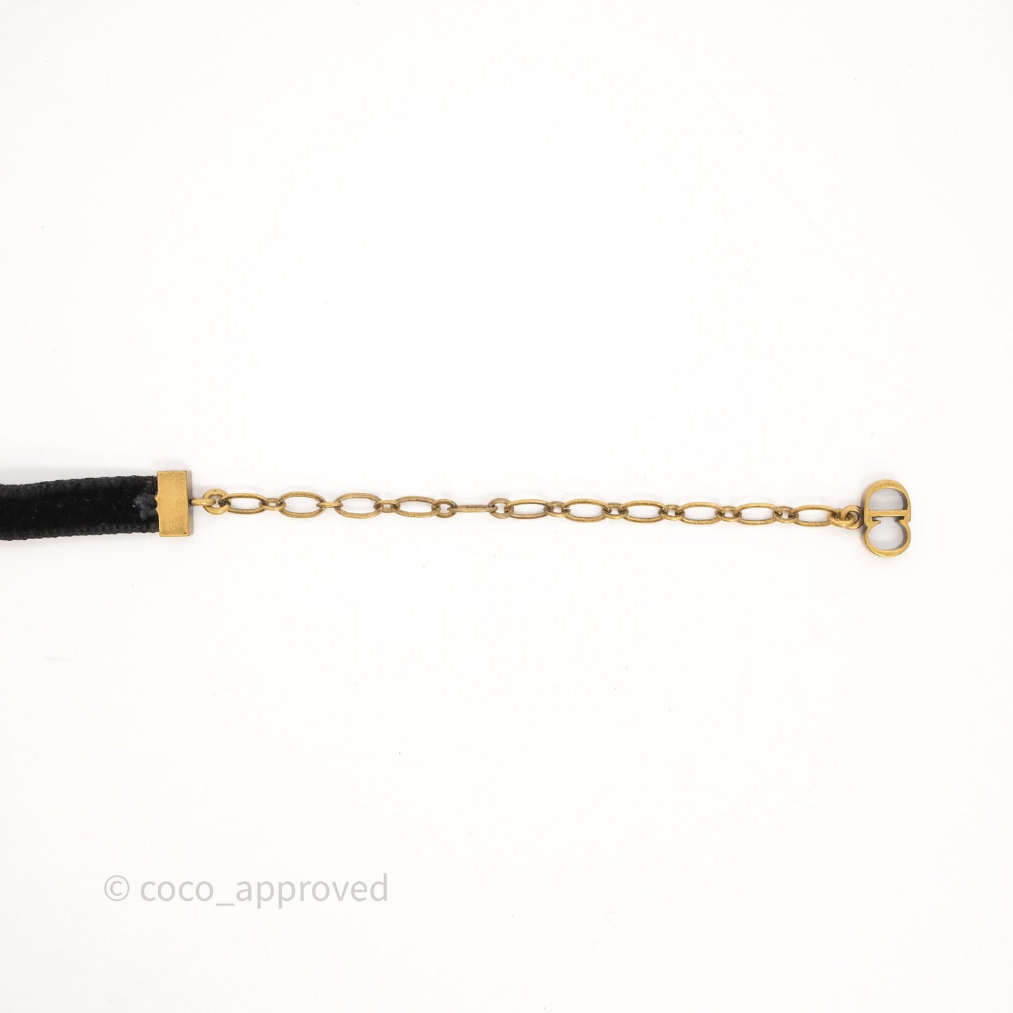 Christian Dior Pearl Logo Choker Black