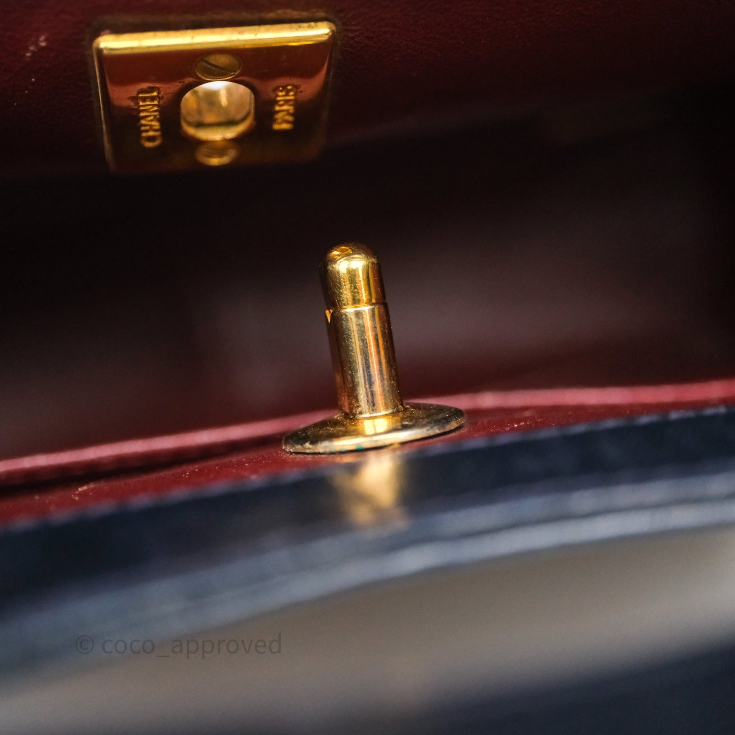 Chanel Vintage 31 Navy Lambskin 24K Gold Hardware