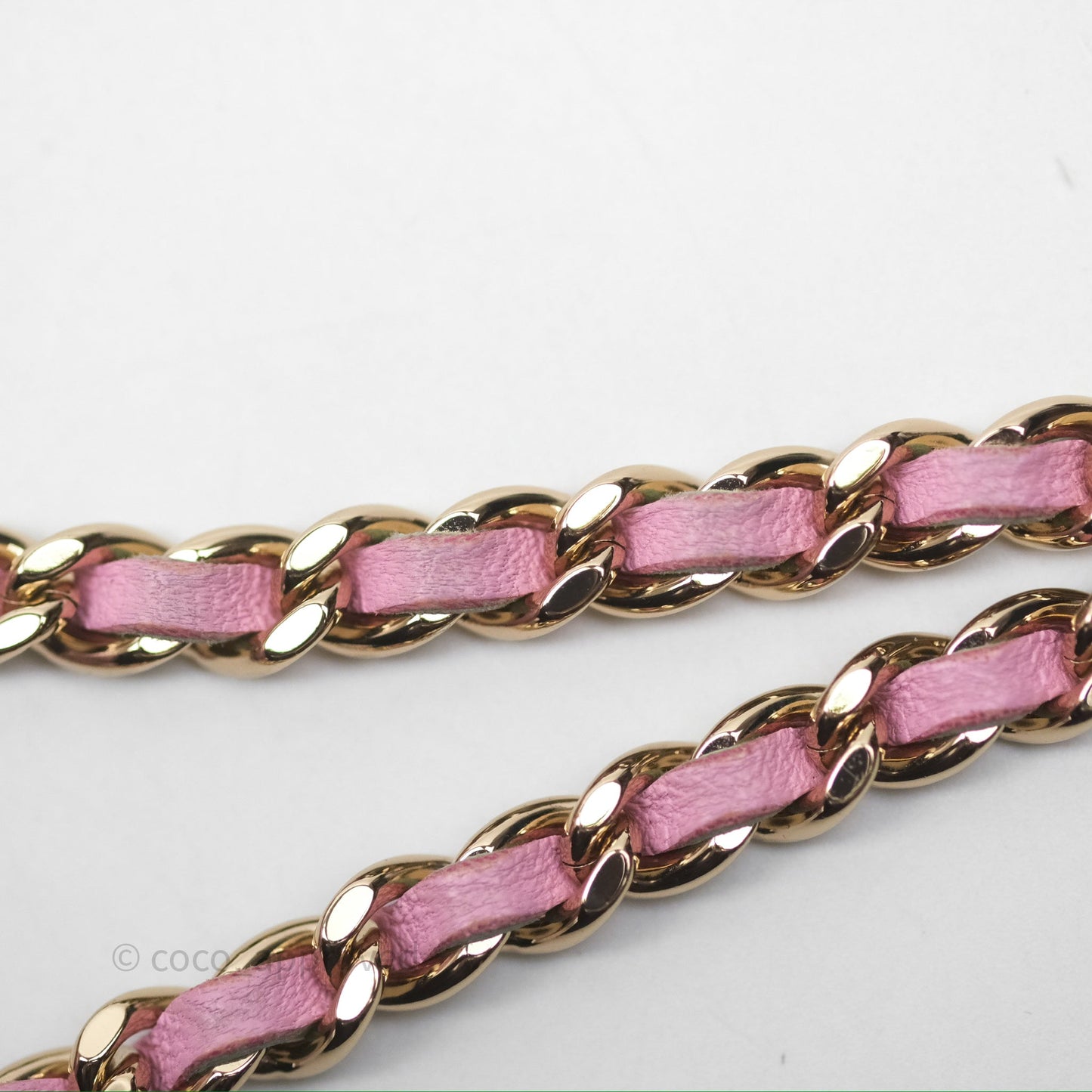 Chanel Mini Handle Clutch With Chain Pink/ Mint Lambskin Gold Hardware 23P