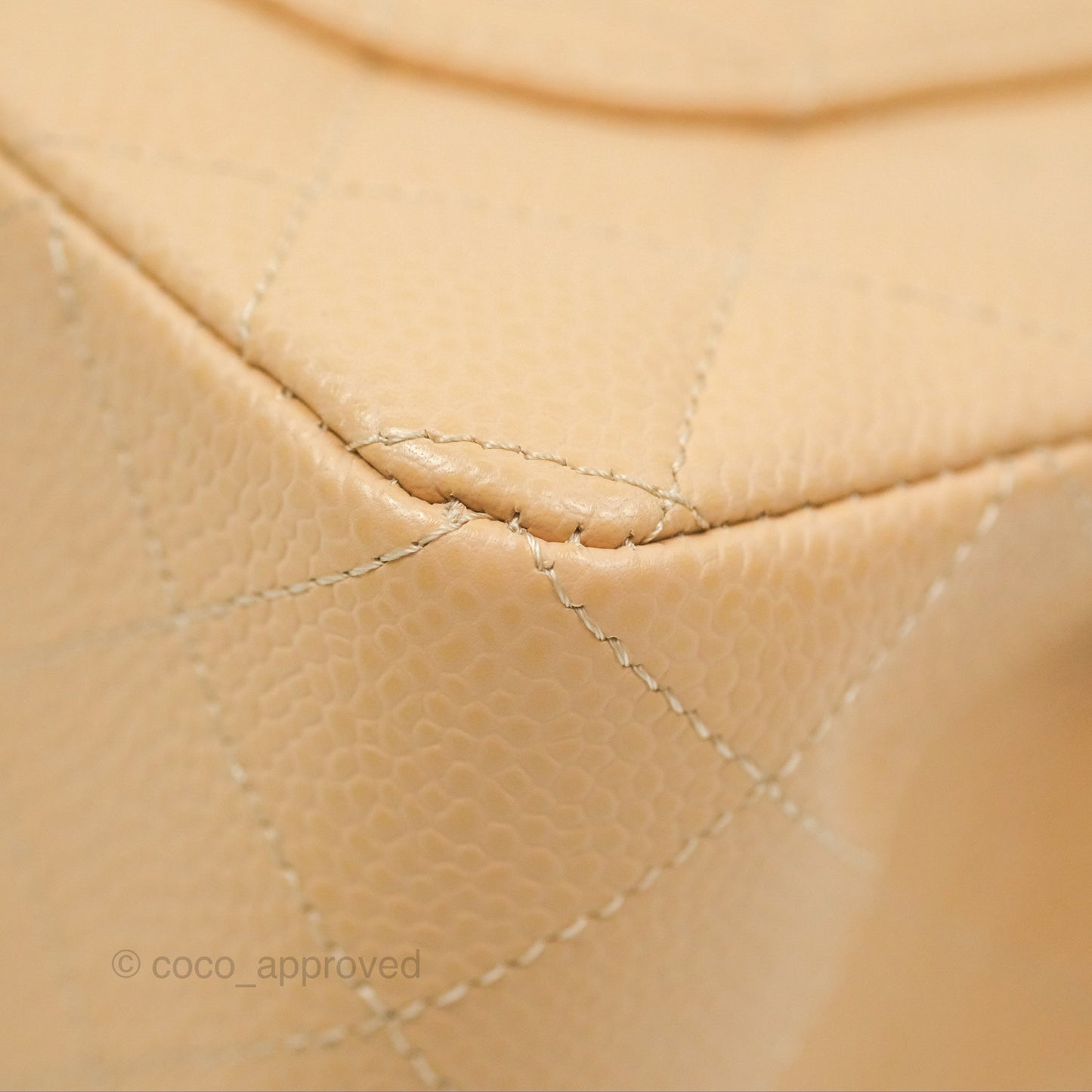 Chanel Small Quilted Classic Flap Beige Caviar Gold Hardware