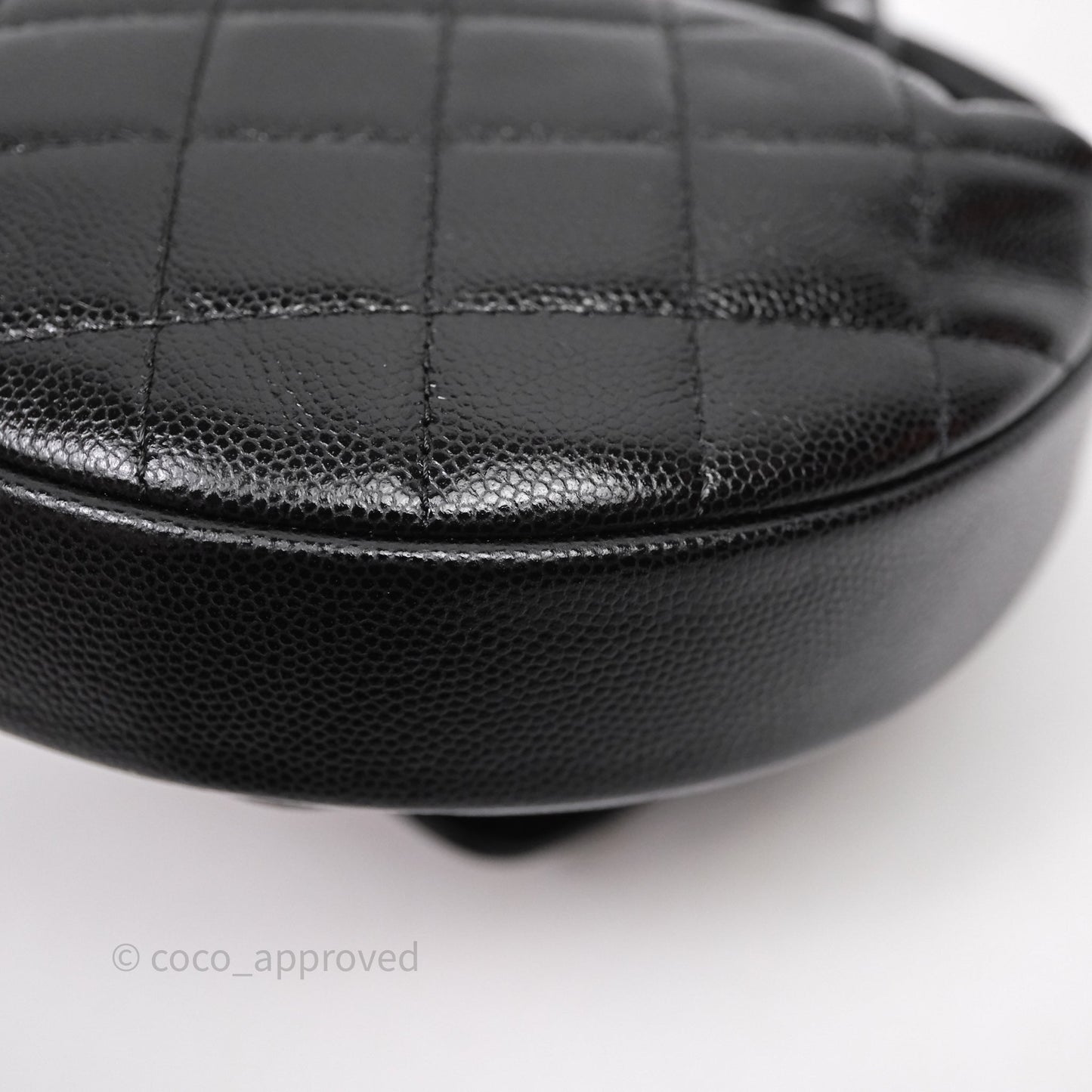 Chanel Quilted Polly Pocket Hobo Bag Caviar Black Gold Hardware