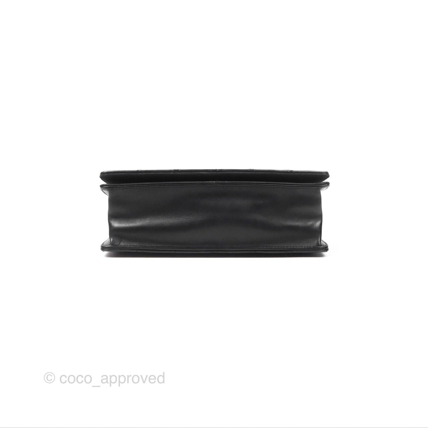 Chanel Quilted Ballerina Small Flap Bag Black Lambskin Ruthenium Hardware