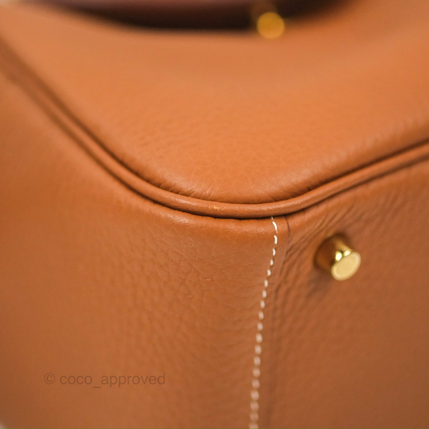 Hermès Mini Lindy 20 Gold Clemence Gold Hardware