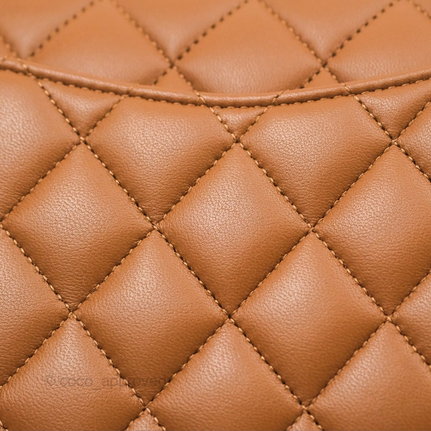 Chanel Classic M/L Medium Flap Quilted Brown Lambskin Gold Hardware