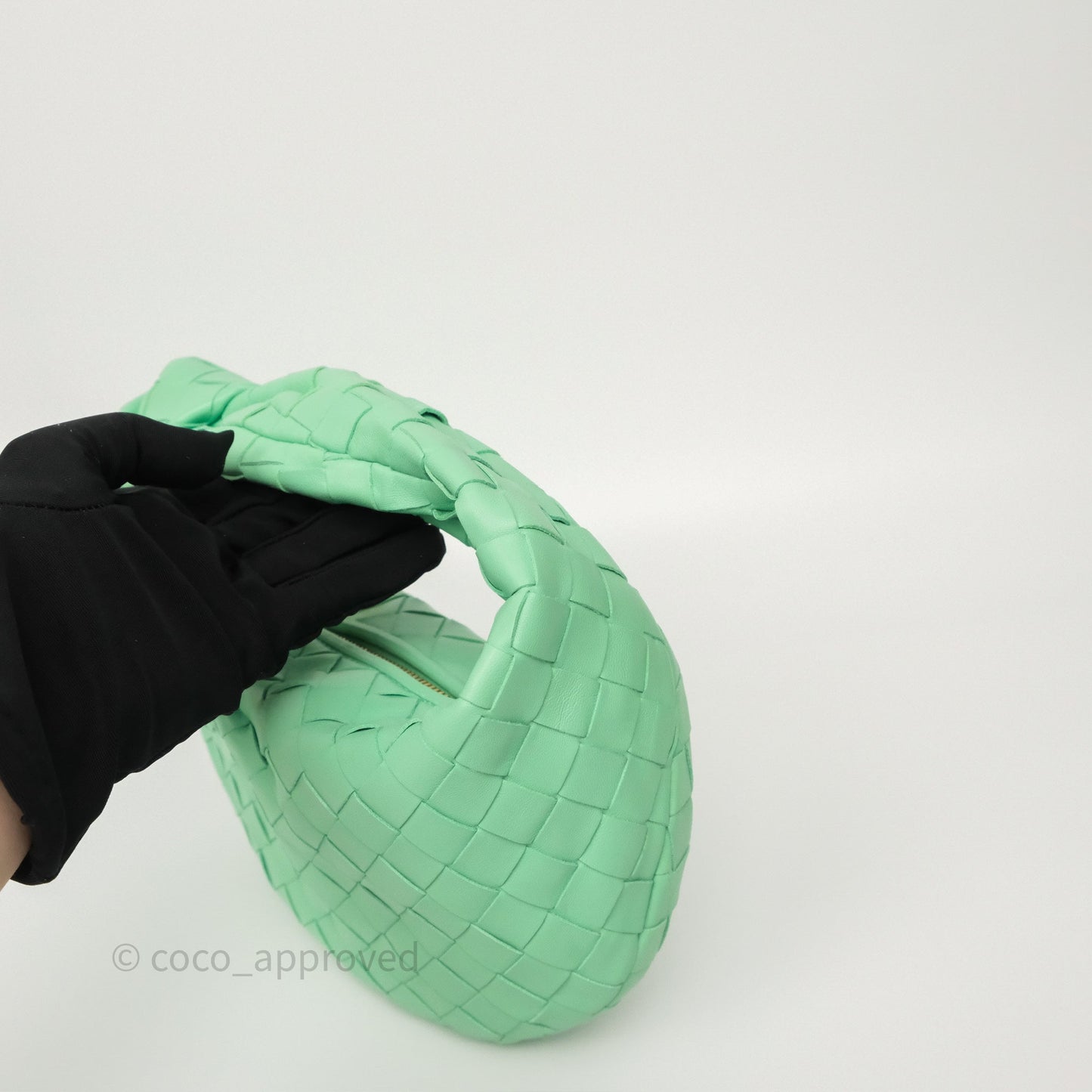 Bottega Veneta Mini Jodie Bag Green Intrecciato Lambskin