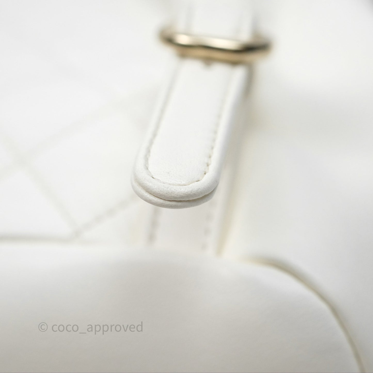 Chanel Quilted Small Duma Drawstring Backpack White Calfskin Gold Hardware