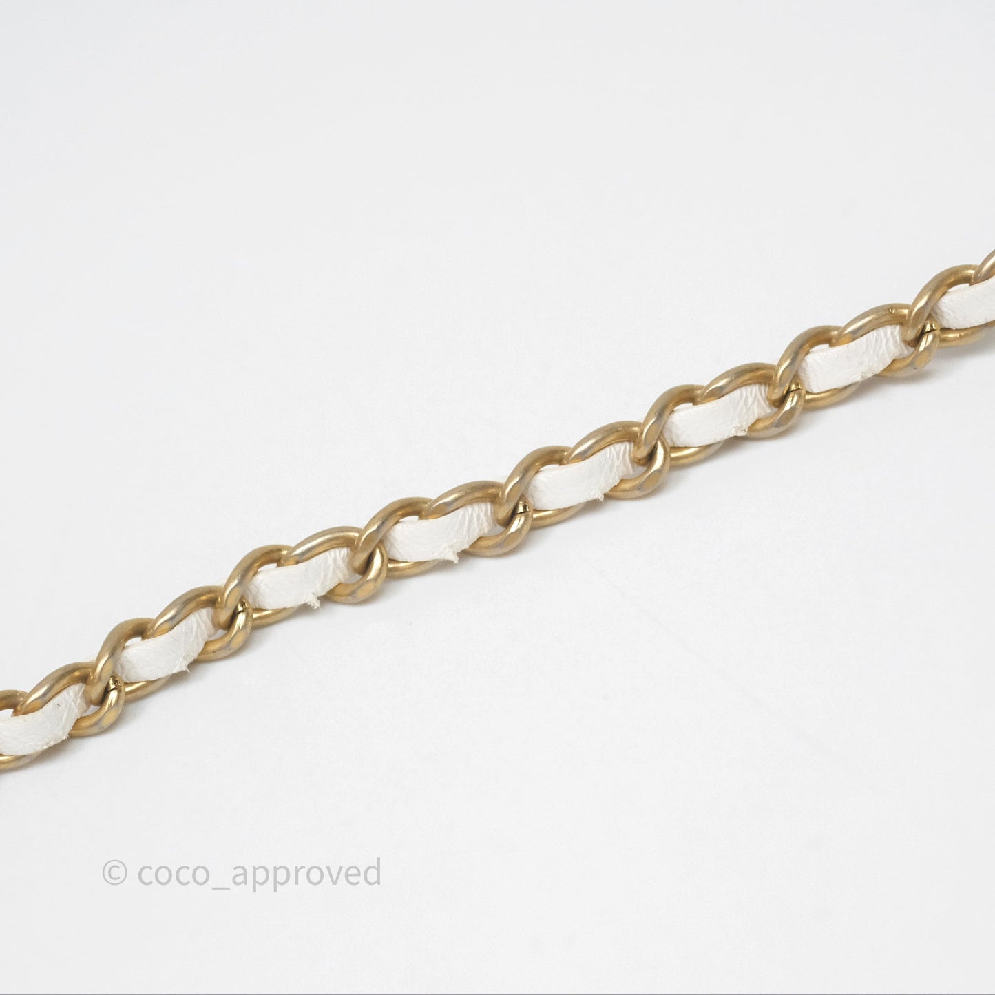 Chanel Mini Pearl Crush Clutch With Chain Belt Bag White Aged Gold Hardware