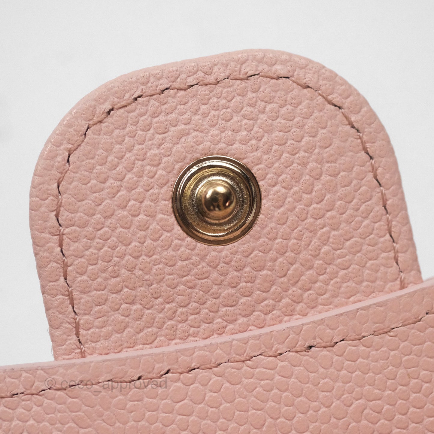 Chanel Quilted Small Classic Flap Trifold Wallet Pink Caviar Gold Hardware