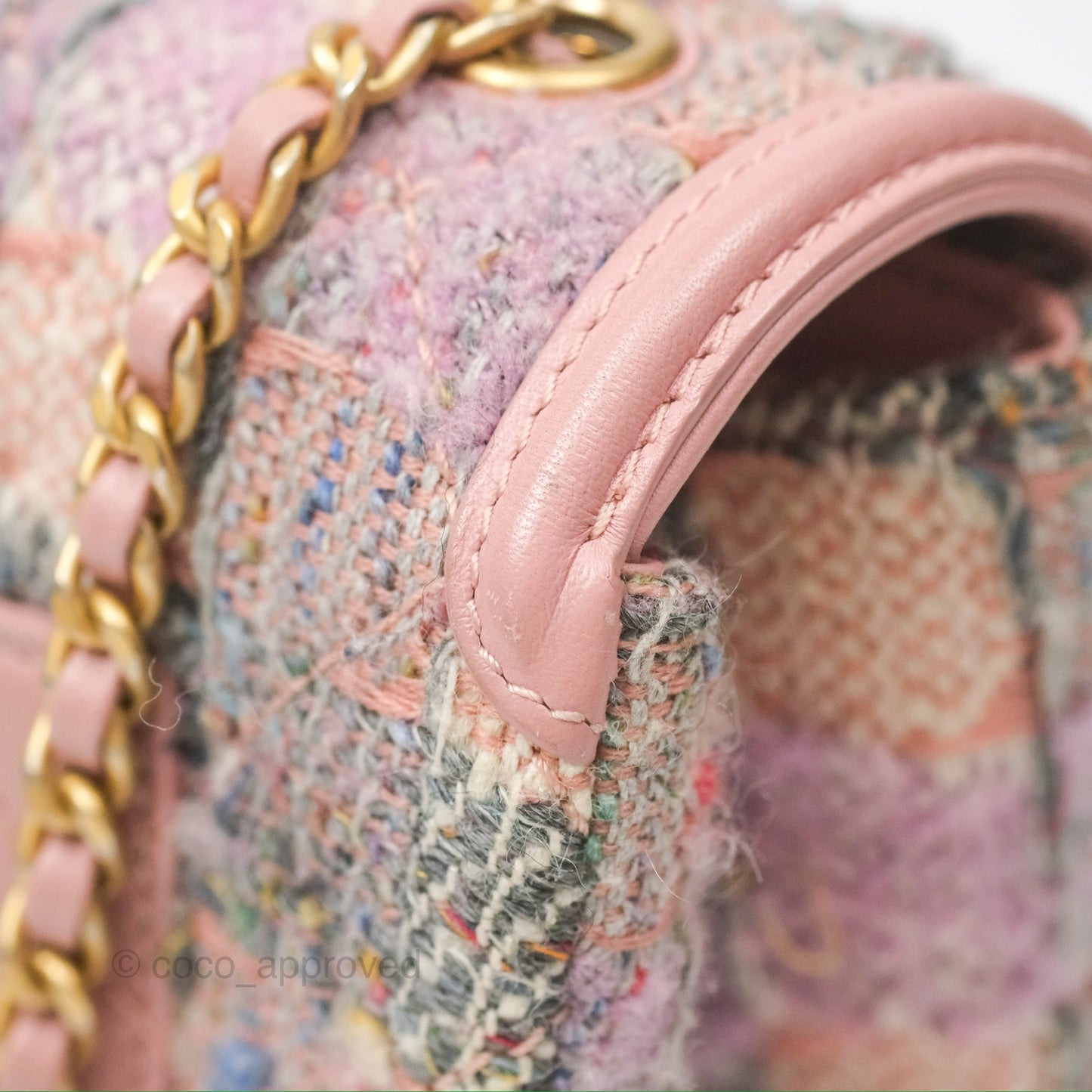 Chanel Small CC Filigree Flap Pink Tweed