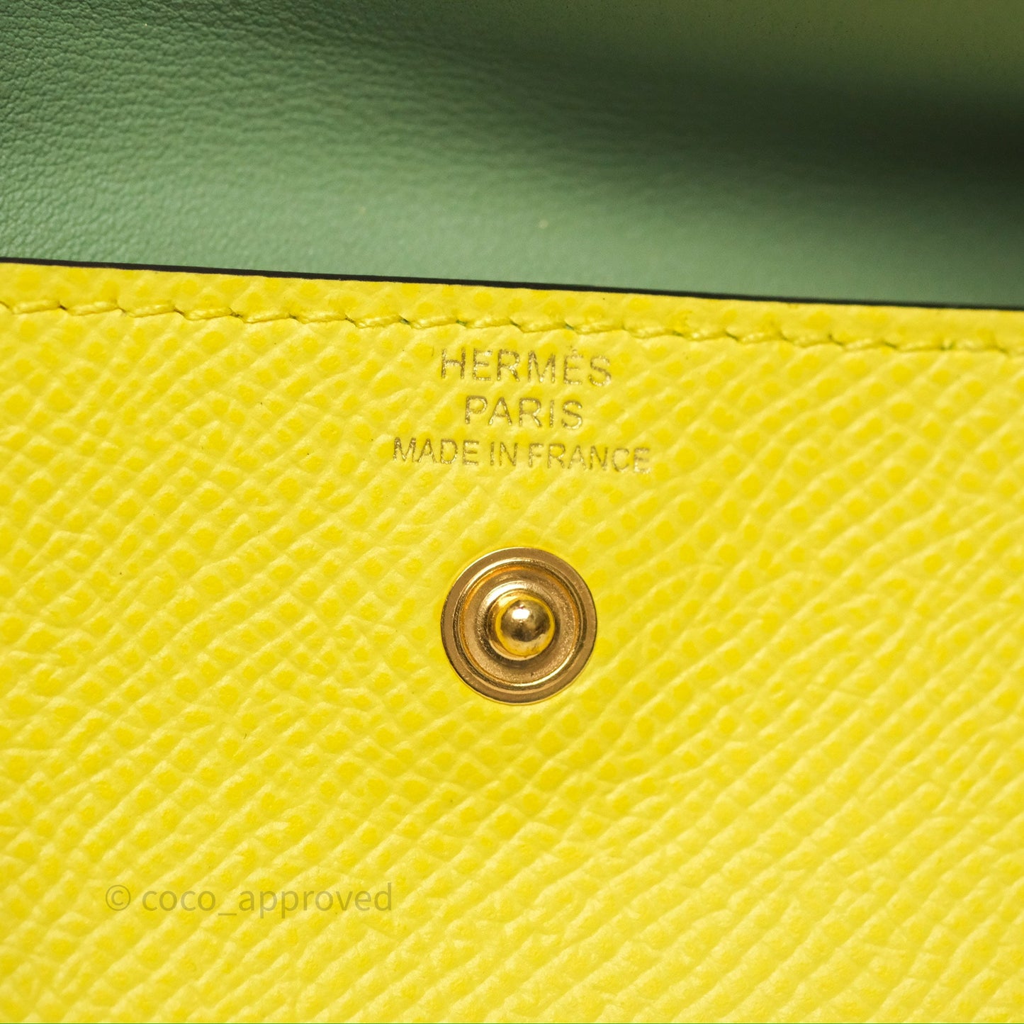 Hermès Kelly Pocket 18 Belt Chai 0M Epsom Gold Hardware
