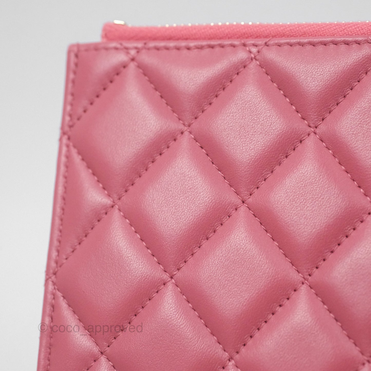 Chanel Boy Long Pouch Wallet Dusty Pink Lambskin Aged Gold Hardware