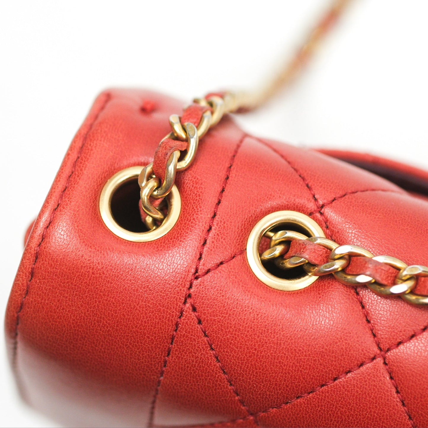 Chanel Diana Reissue Brick Red Gold Hardware