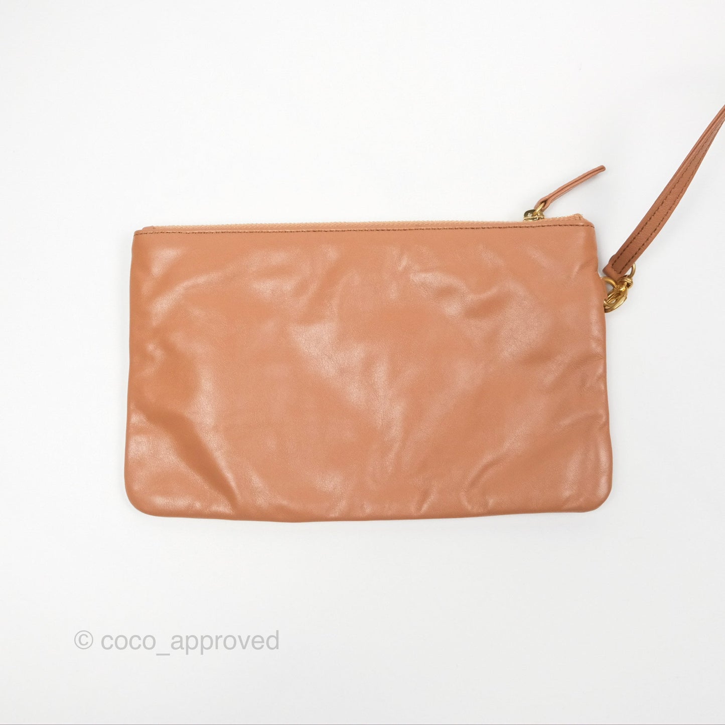 Chanel 22 Medium Caramel Beige Shiny Calfskin Aged Gold Hardware