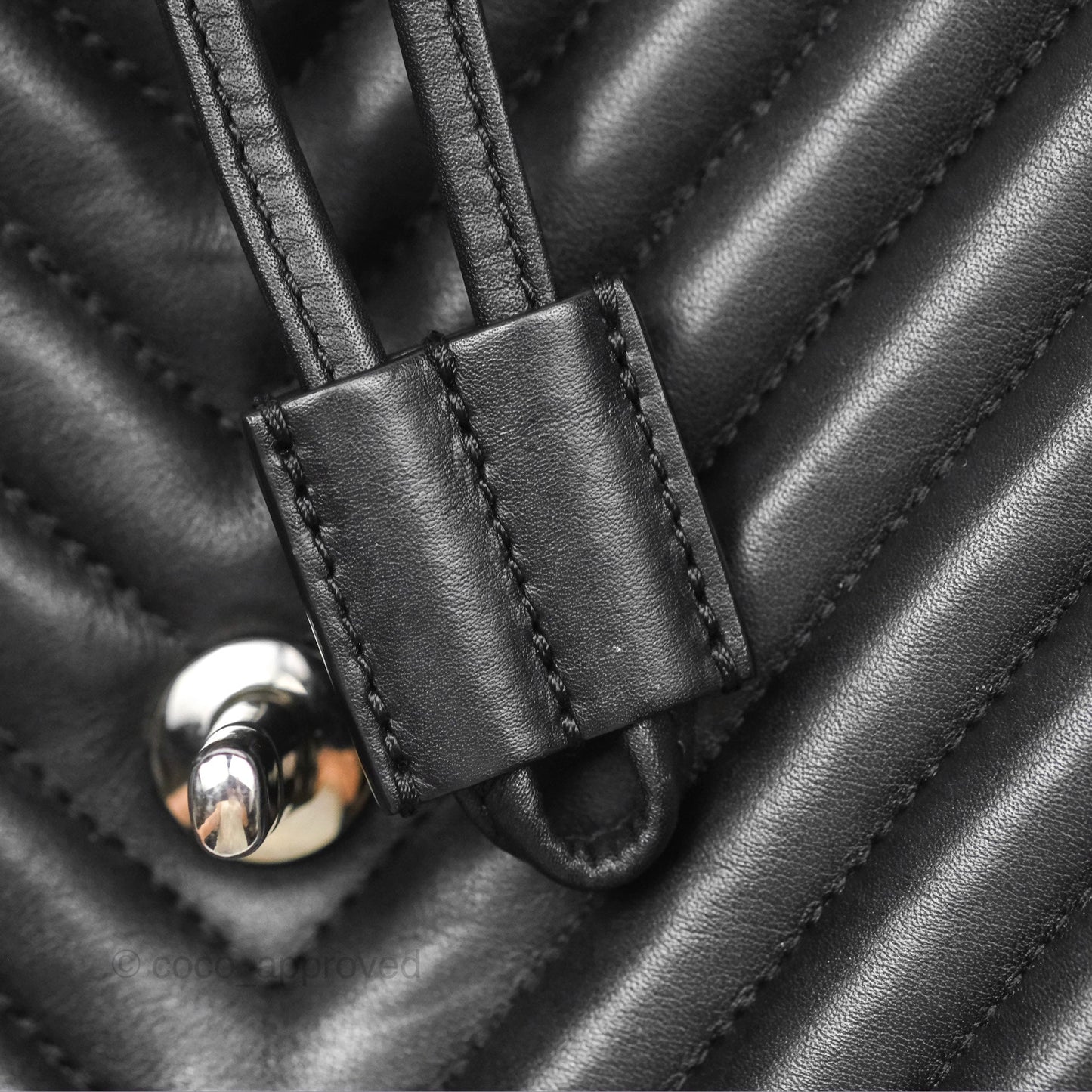 Chanel Medium Chevron Urban Spirit Backpack Black Calfskin Silver Hardware