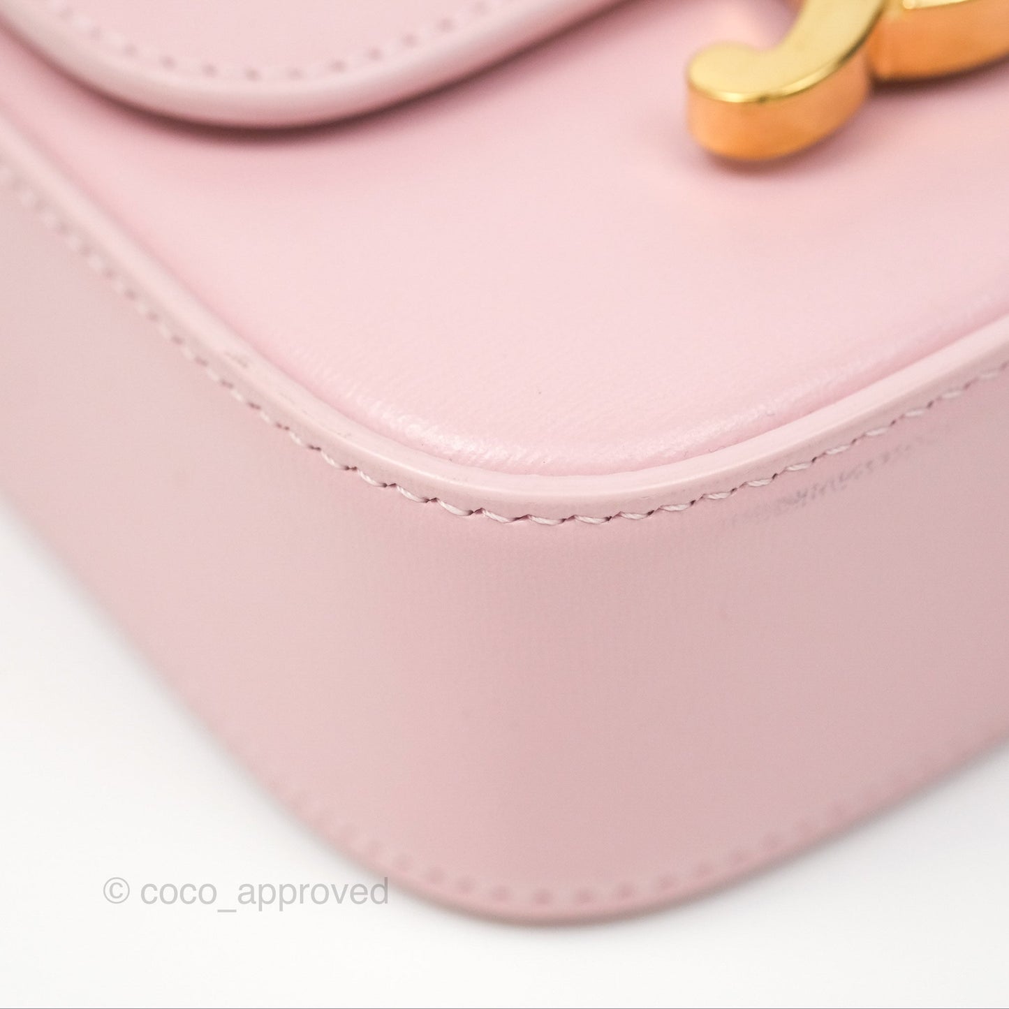 Celine Mini Triomphe Shiny Calfskin Pink