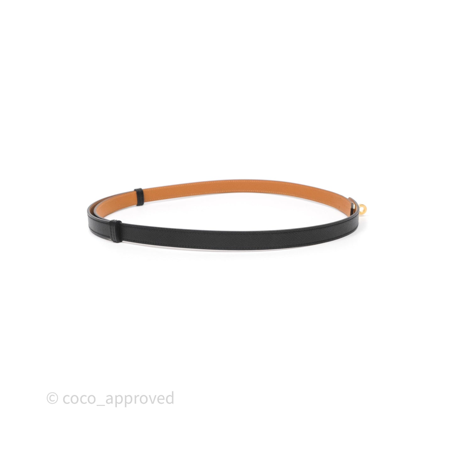 Hermès Kelly Buckle Belt Black Noir Epsom Gold Hardware