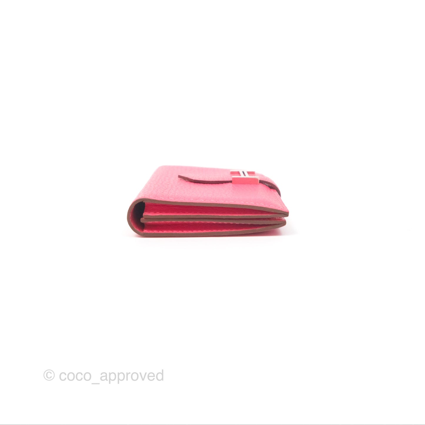 Hermès Bearn Mini Wallet Rose Lipstick U5 Chevre Mysore Palladium Hardware