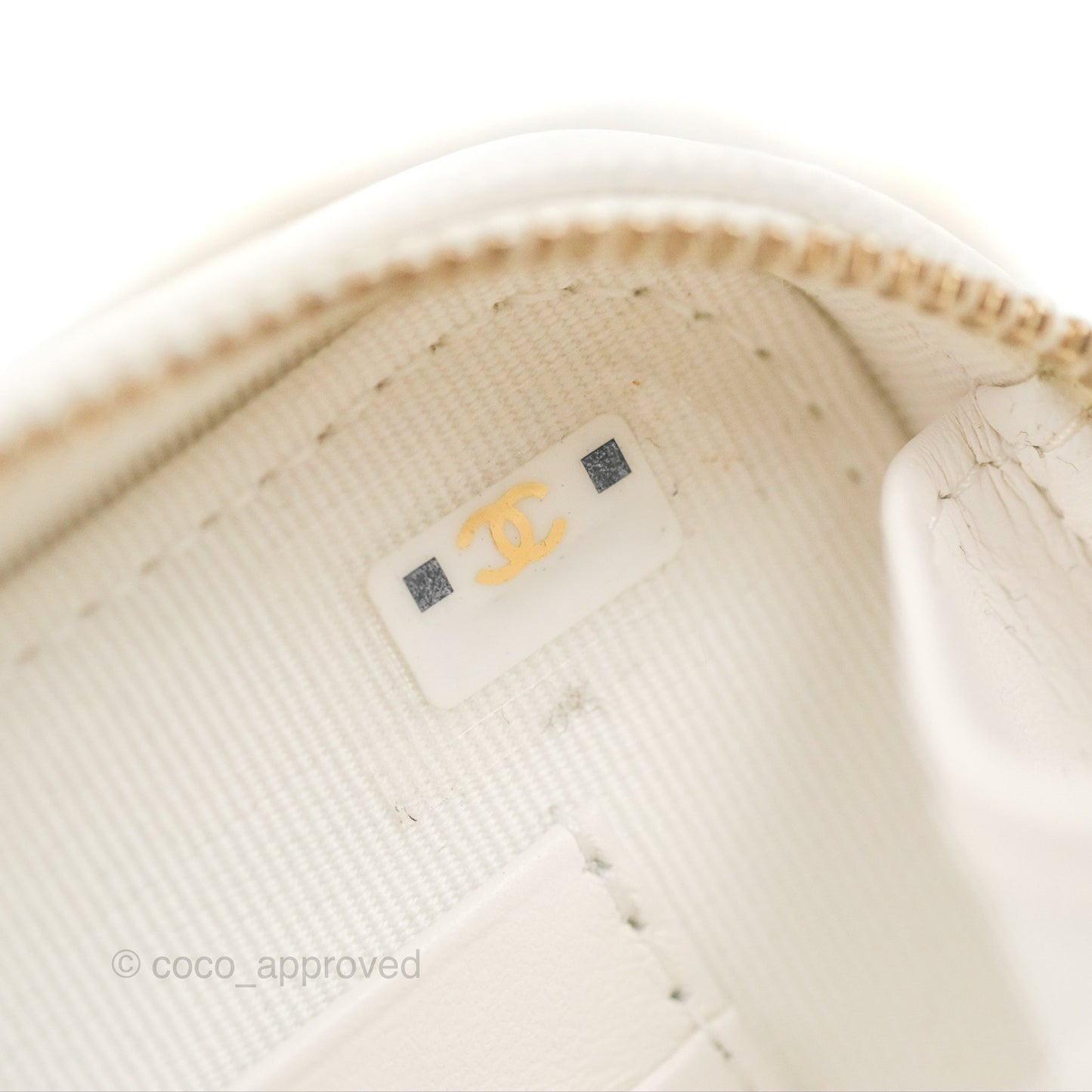 Chanel Mini Quilted Camera Case White Caviar Gold Hardware