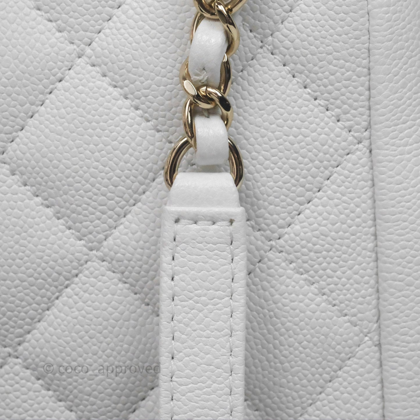 Chanel Small Duma Backpack White Caviar Gold Hardware