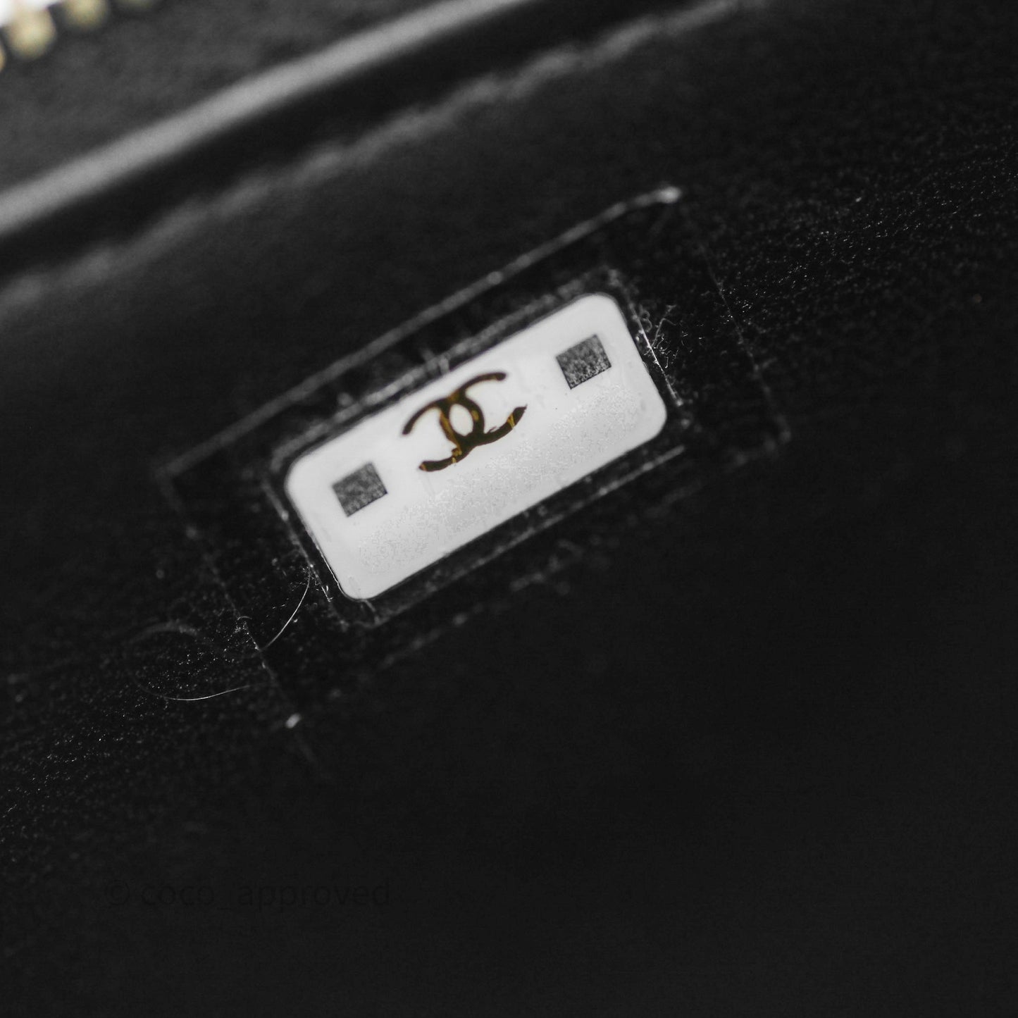 Chanel Vanity with Heart Adjustable Chain Black Caviar Aged Gold Hardware