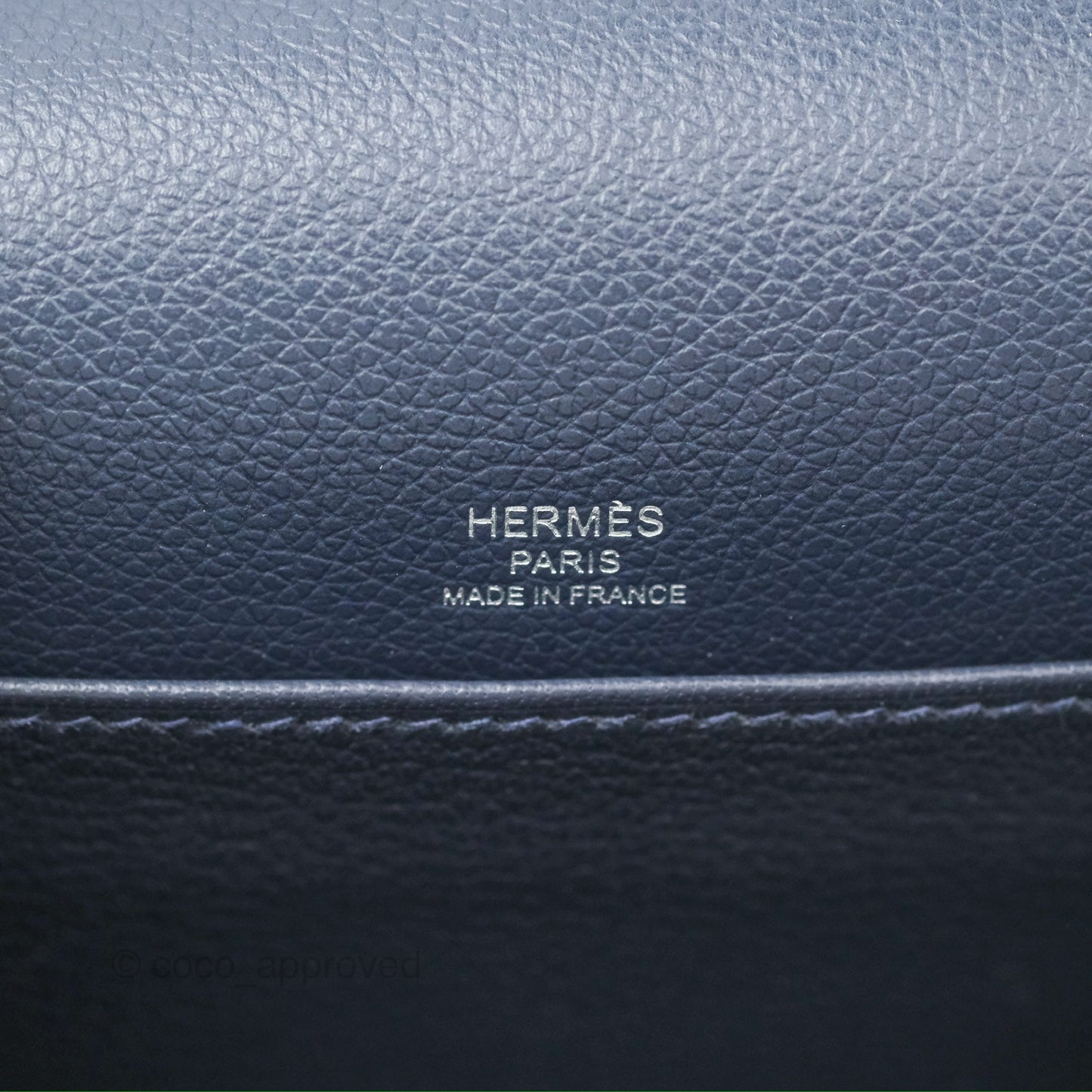 Hermès Roulis Mini 18 Blue Nuit Evercolor Palladium Hardware