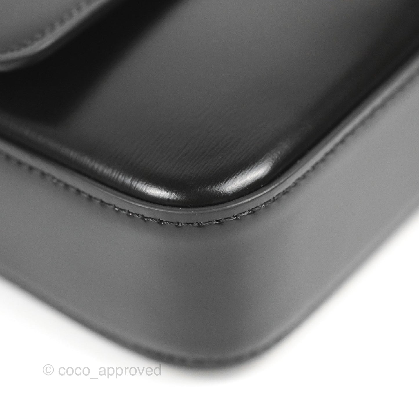 Celine Triomphe Shoulder Bag Black Calfskin