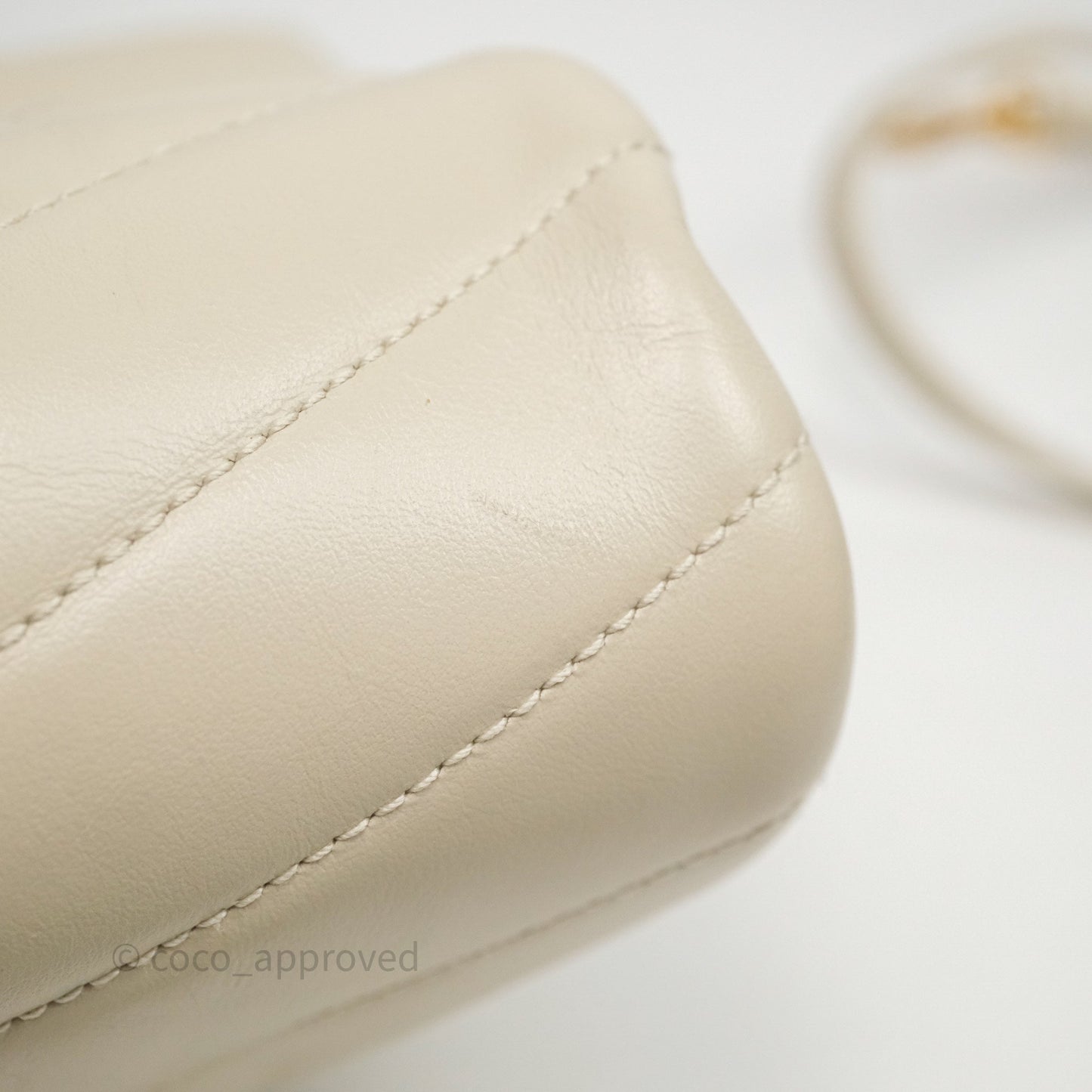 Saint Laurent Small Loulou Flap Bag Beige Calfskin Gold Hardware