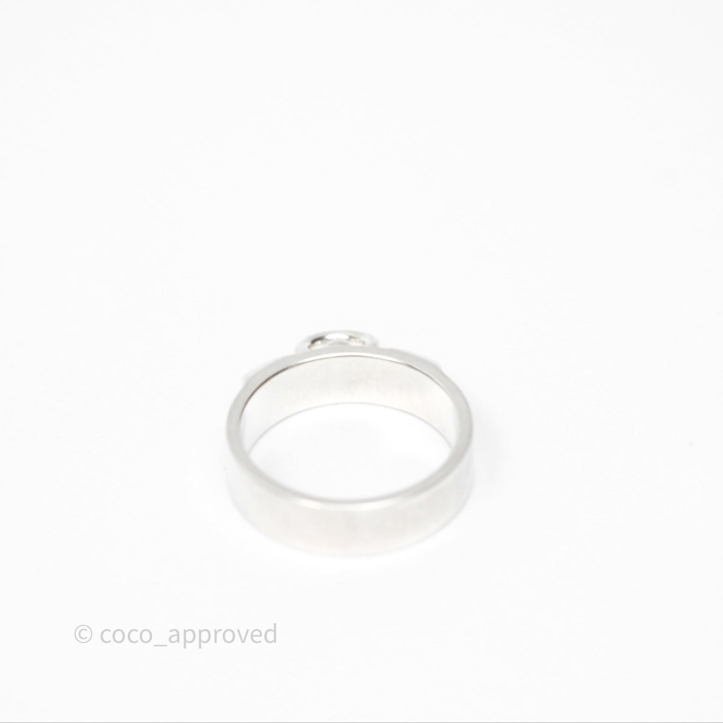 Hermes Collier de Chien Ring PM Sterling Silver Size 51