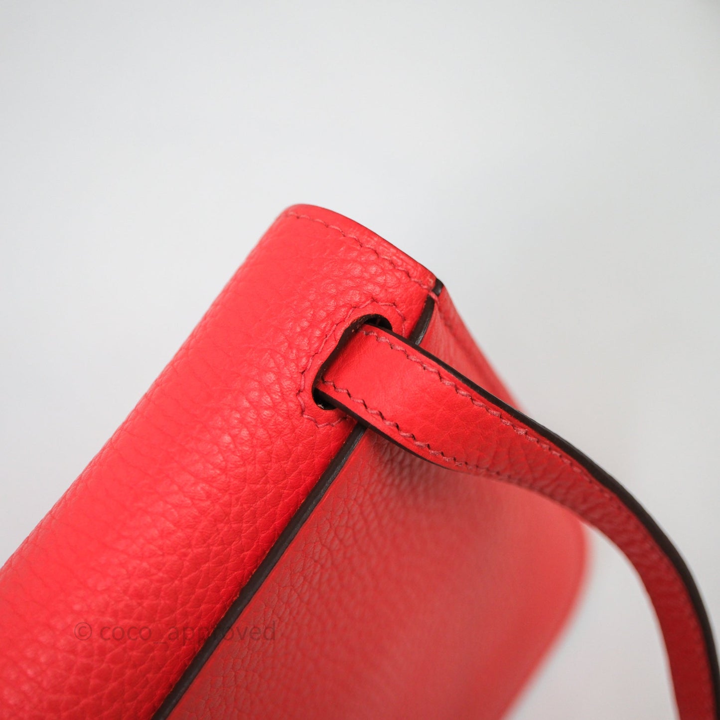 Hermès Halzan 25 Taurillon Cleme Rose Texas 0E Clemence Palladium Hardware