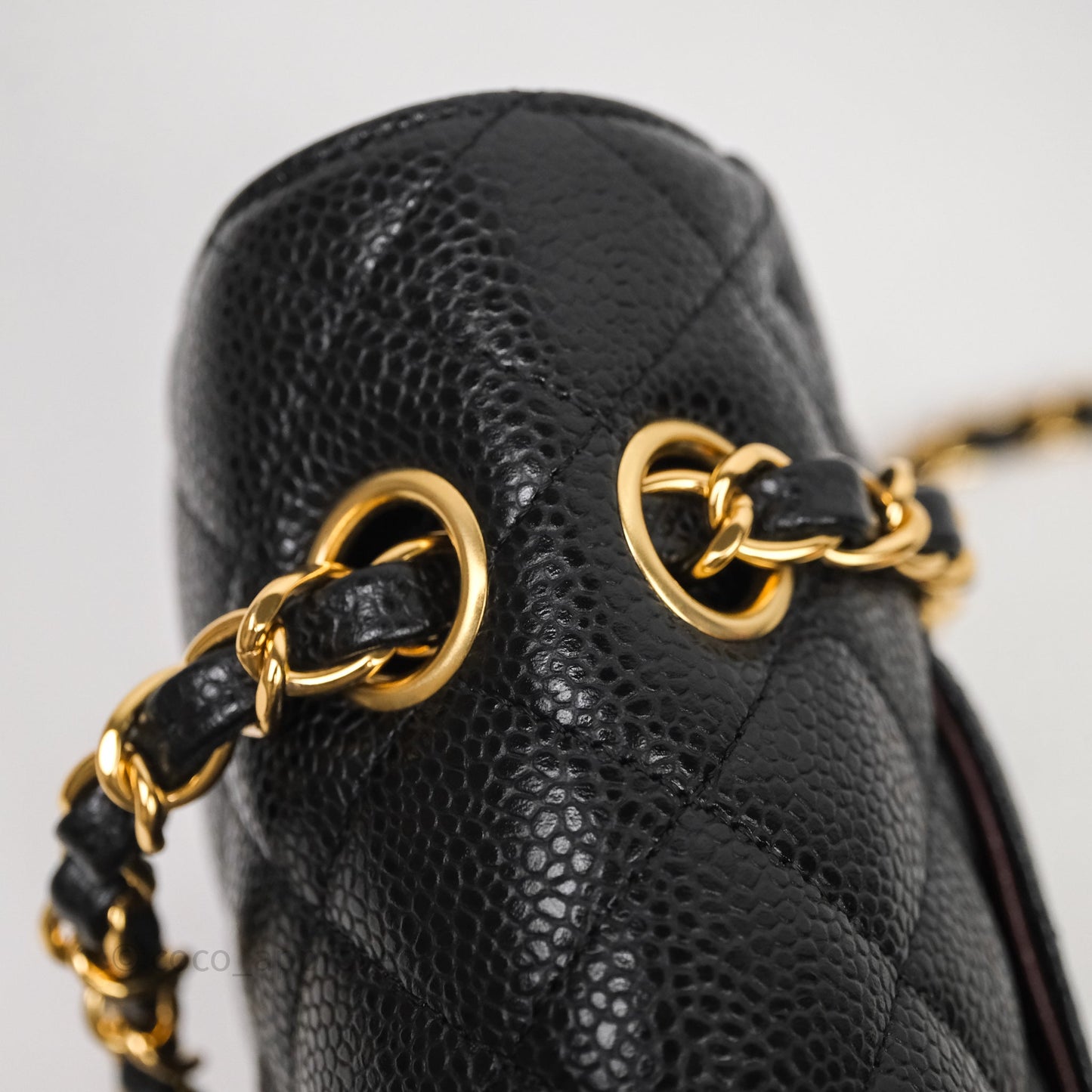 Chanel Classic Medium Flap Quilted Black Caviar Gold Hardware