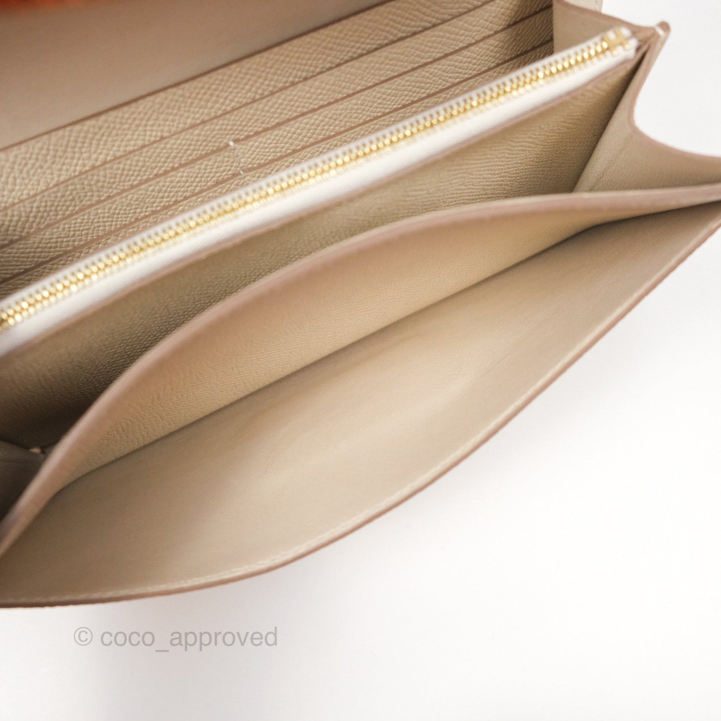 Hermès Constance Long To Go Wallet Craie 10 Epsom Gold Hardware