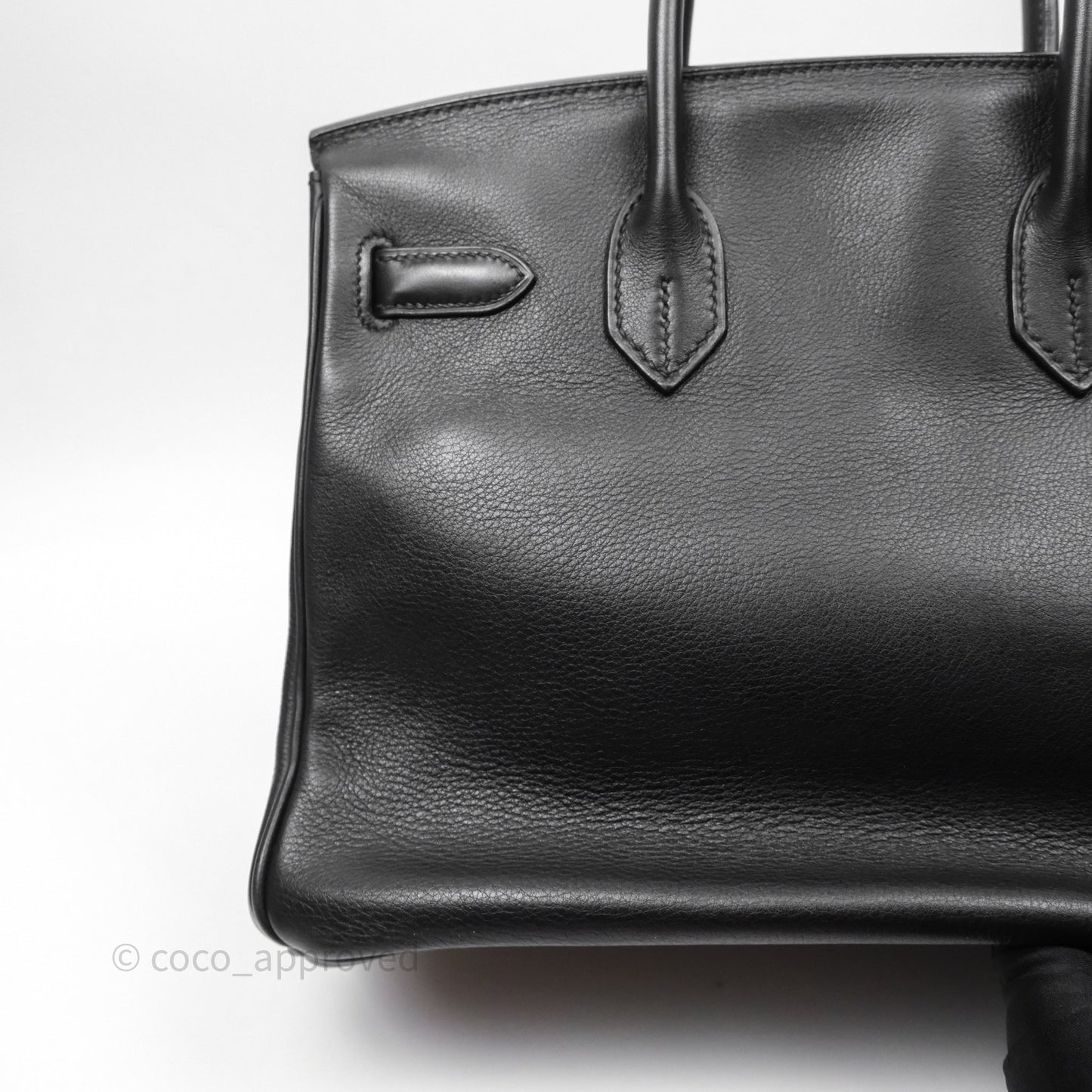 Hermès Birkin 30 Noir 89 Evergrain Palladium Hardware