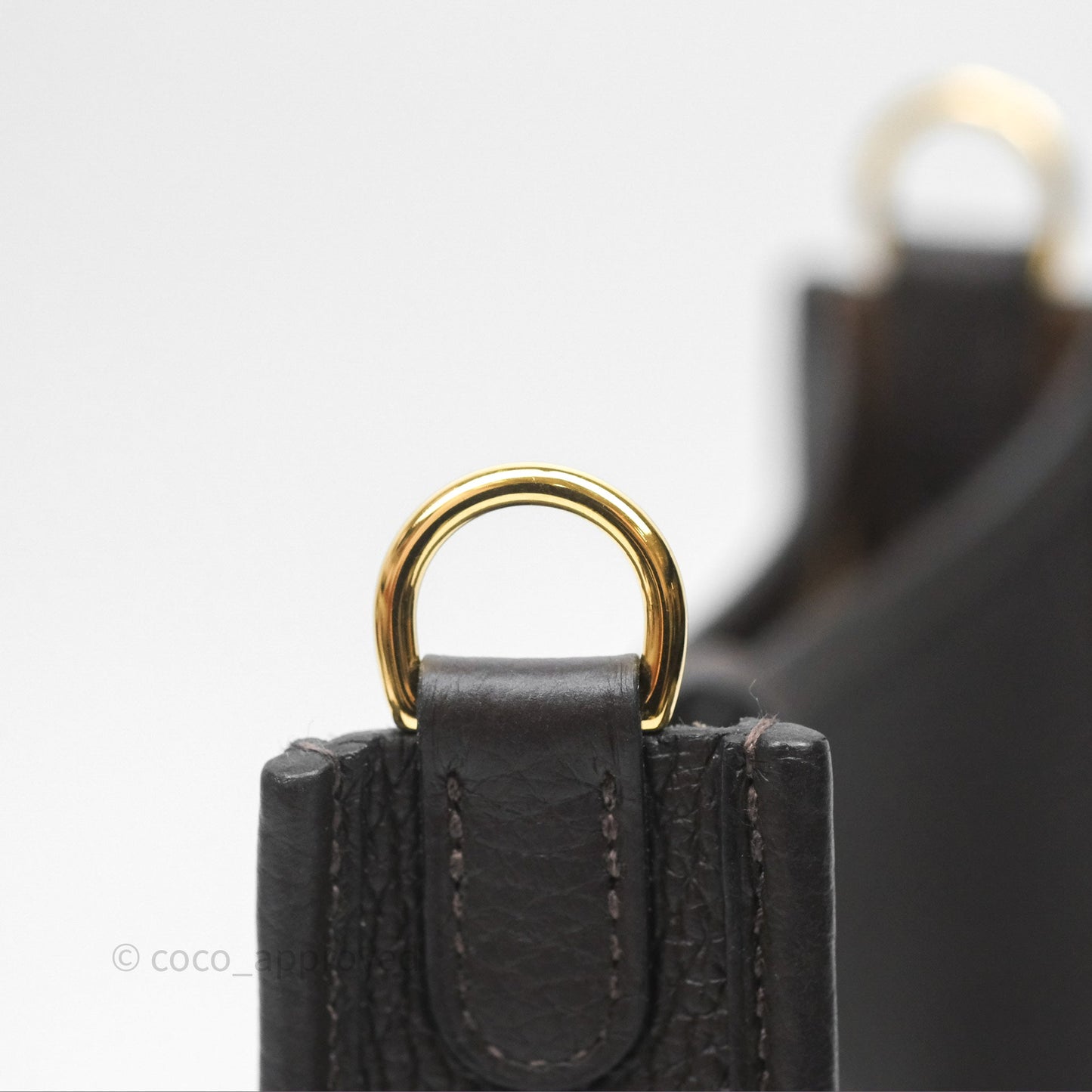 Hermès Mini Evelyne 16 Ebene 46 Clemence Gold Hardware