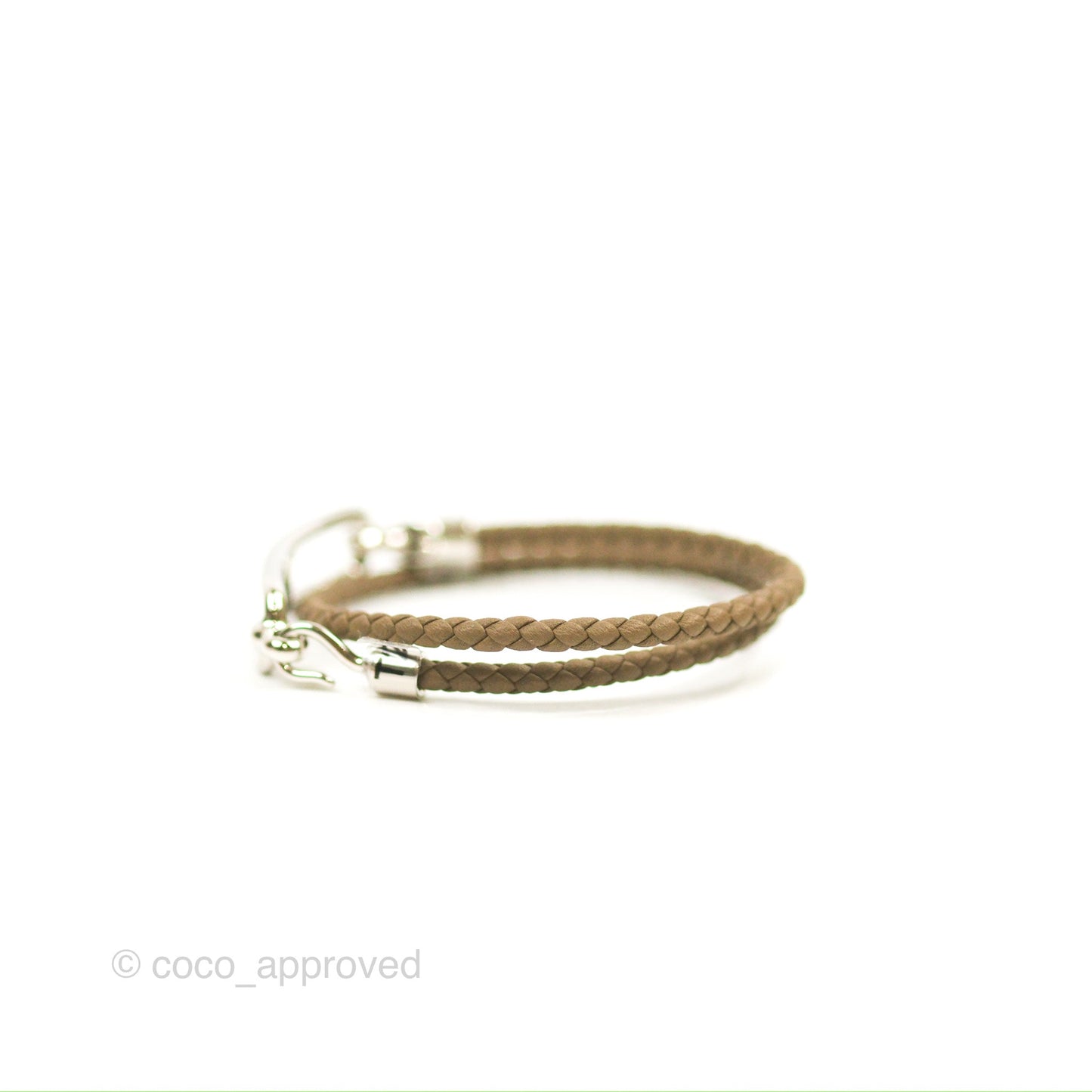 Hermès Roulis Double Tour Bracelet Etoupe Palladium Hardware