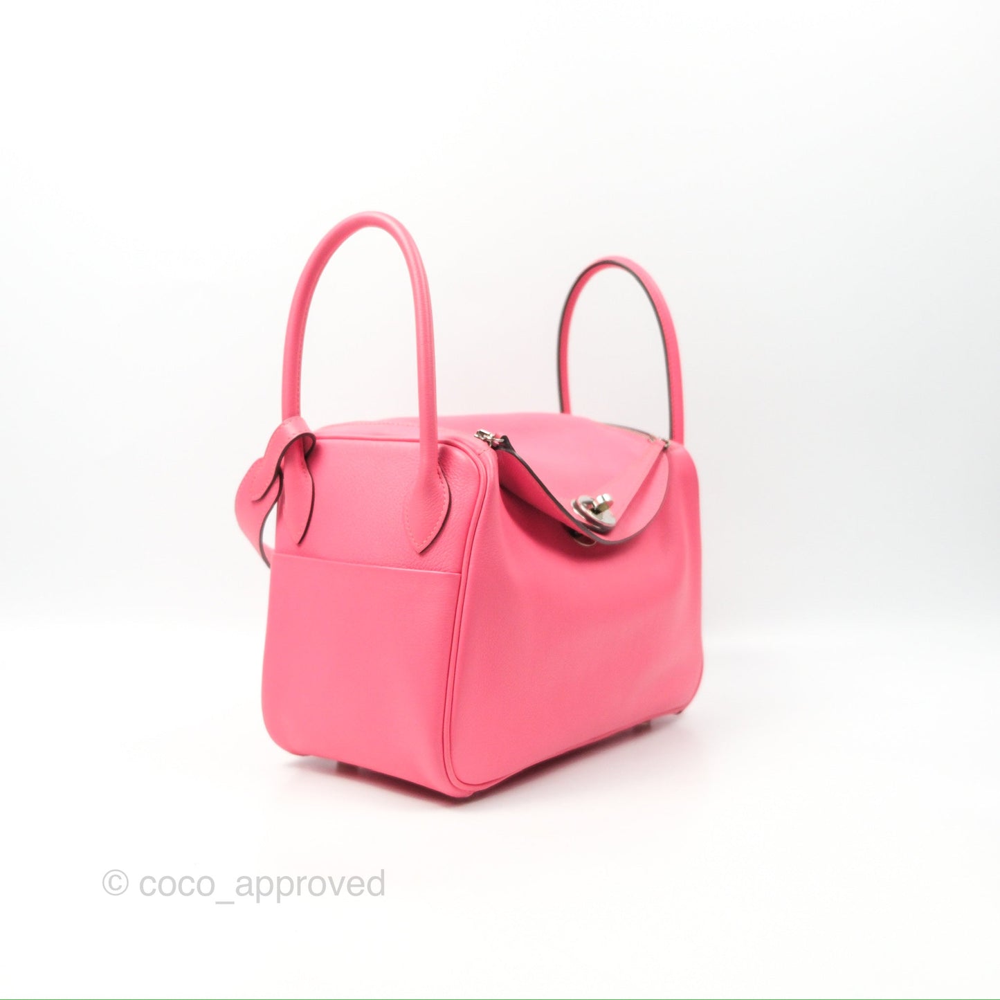 Hermès Lindy 26 Rose Azalee Evercolor Palladium Hardware