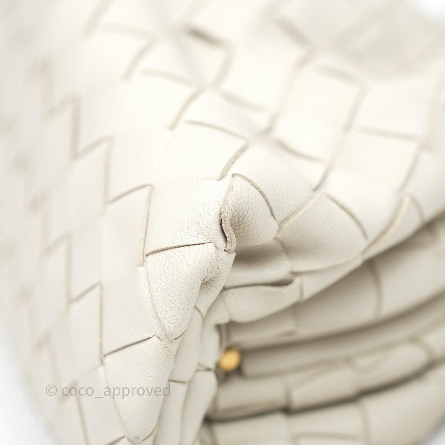 Bottega Veneta Mini Pouch Chalk Intrecciato Calfskin