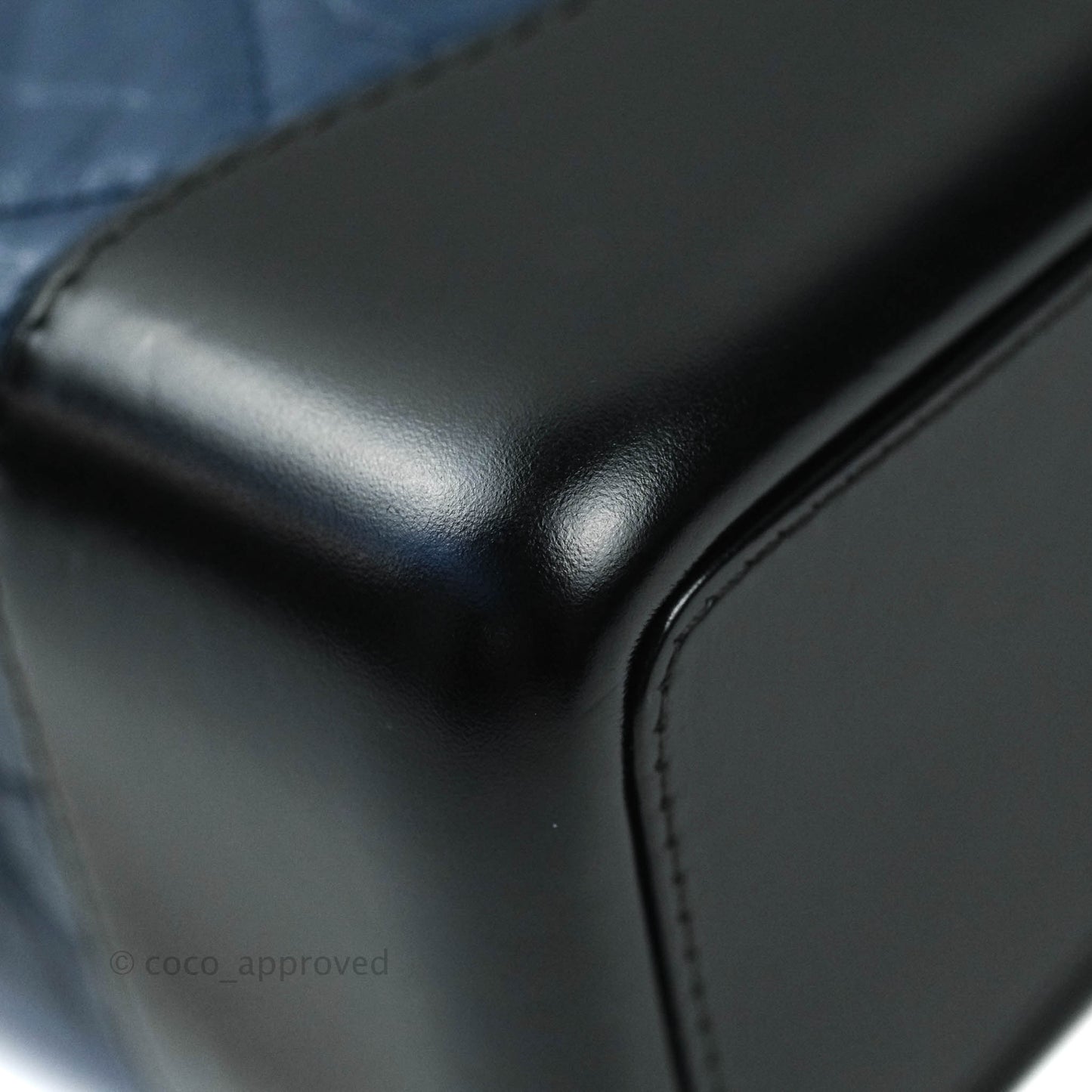 Chanel Small Gabrielle Backpack Navy Black Aged Calfskin