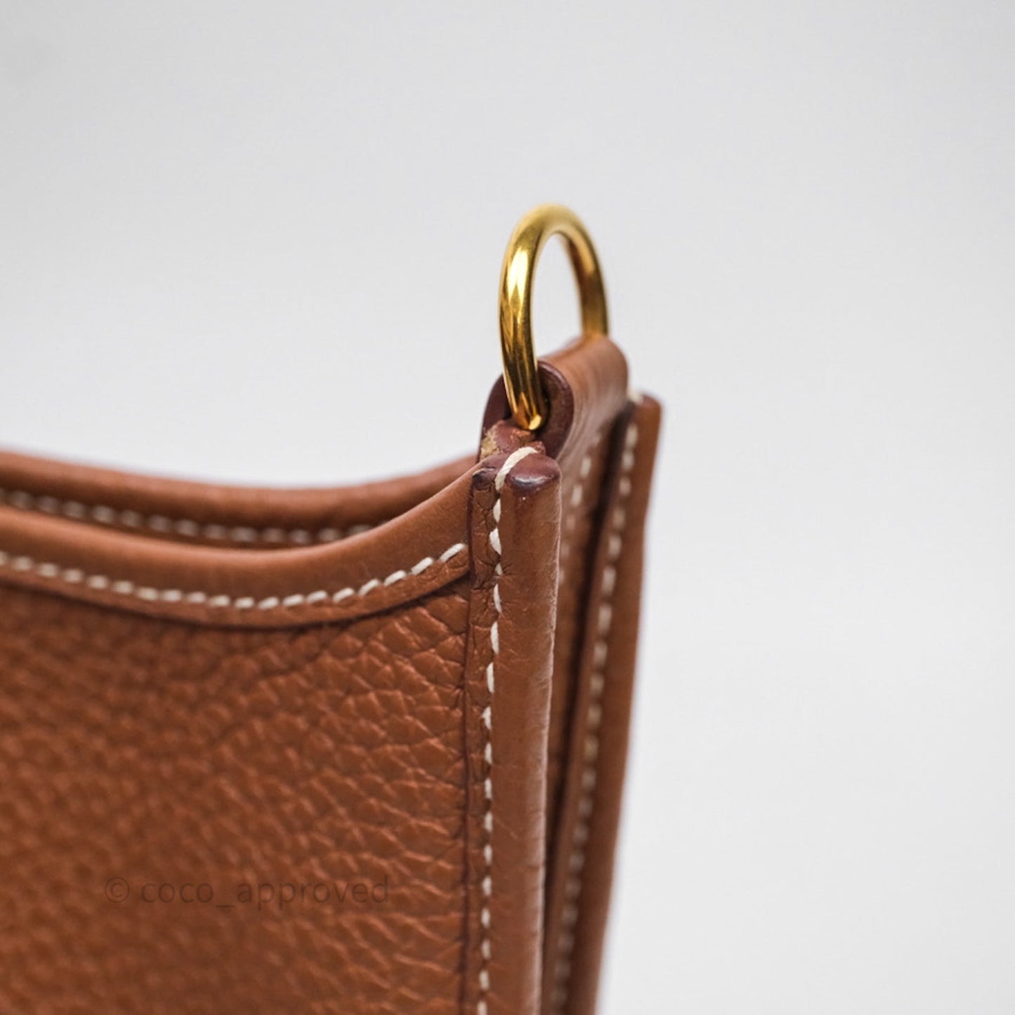 Hermès Mini Evelyne 16 Gold Clemence Gold Hardware